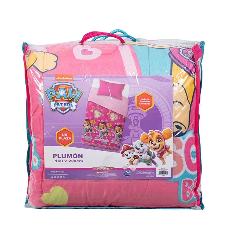 CUBRECAMA NORDICO NIÑA SKYE PAW PATROL ROSA - 3