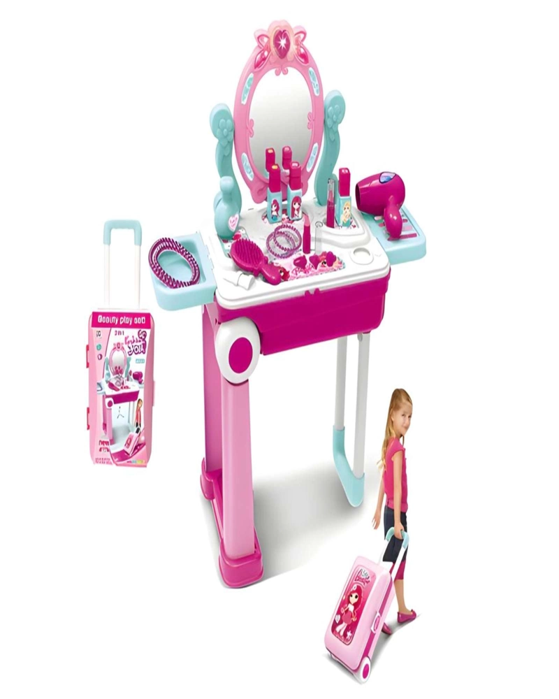 TOCADOR DE BELLEZA CON MALETA 2 EN 1 MAS ACCESORIOS - 1
