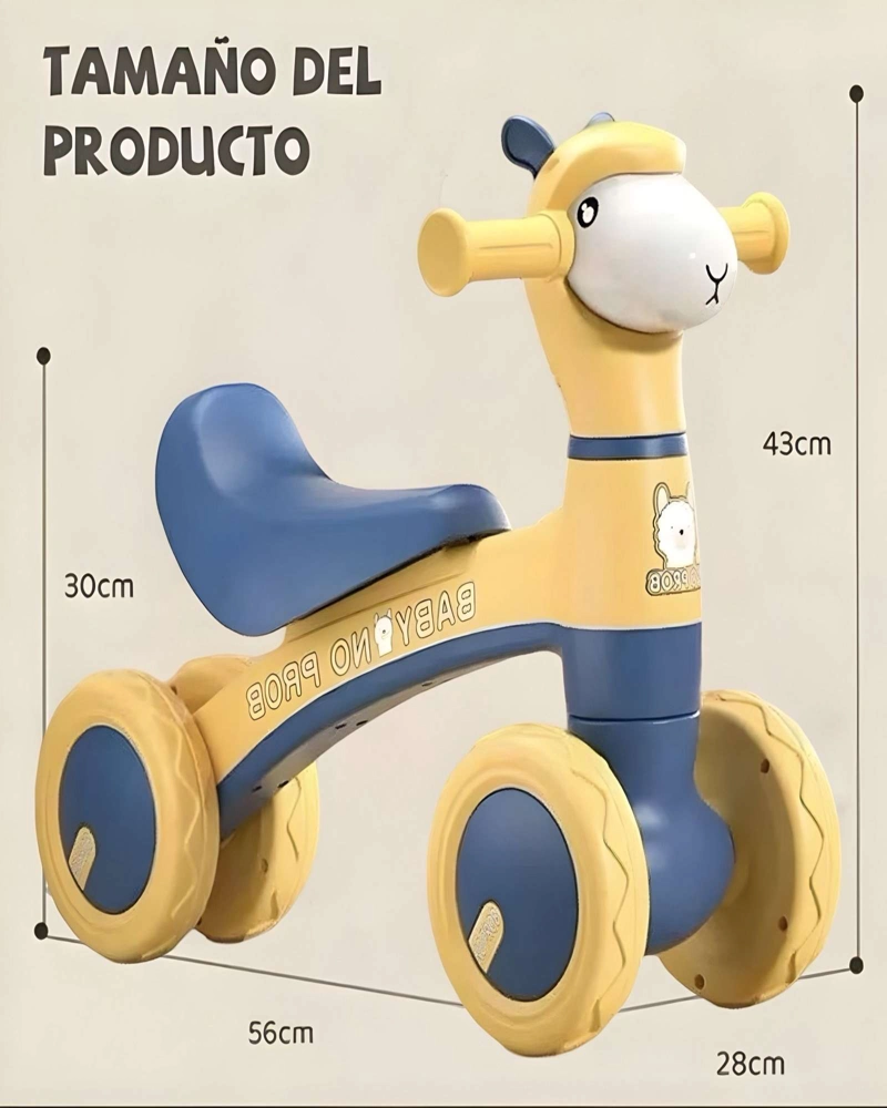 CORREPASILLO BEBE BICICLETA DE EQUILIBRIO AMARILLO - 3