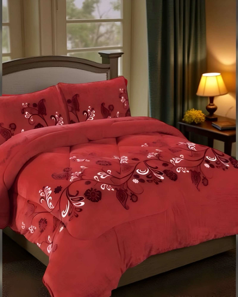 COBERTOR ELEGANTE DE INVIERNO PLUSH CON CHIPORRO PLAZA Y MEDIA S44 - 2