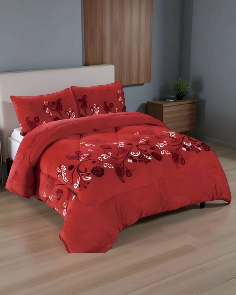 COBERTOR ELEGANTE DE INVIERNO PLUSH CON CHIPORRO PLAZA Y MEDIA S44 - 3