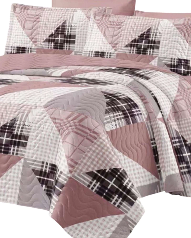 CUBRECAMA QUILT REVERSIBLE ELEGANTE Y LIVIANO 2 PLAZAS - 3
