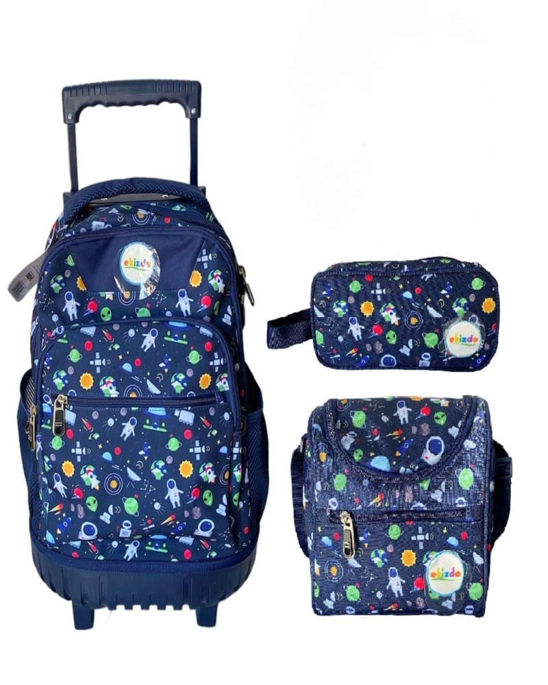 MOCHILAS ESCOLAR 3 PIEZAS DISEÑO DE PELOTA - 1