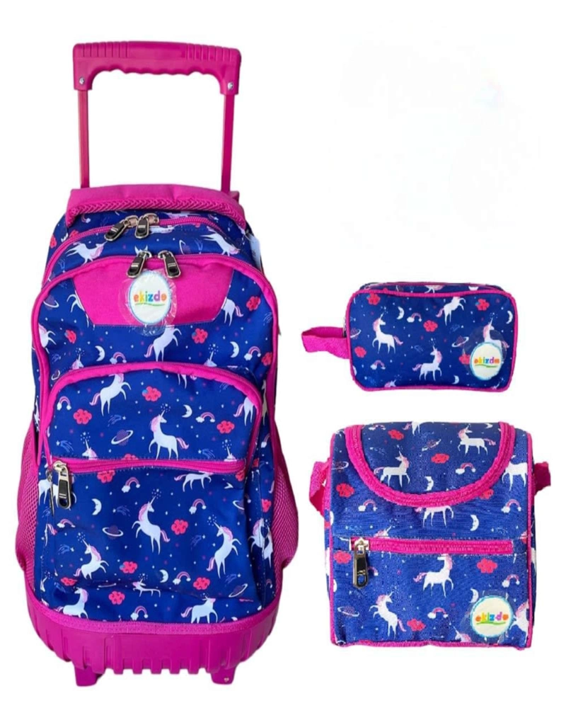 MOCHILAS ESCOLAR 3 PIEZAS UNICORNIO - 1
