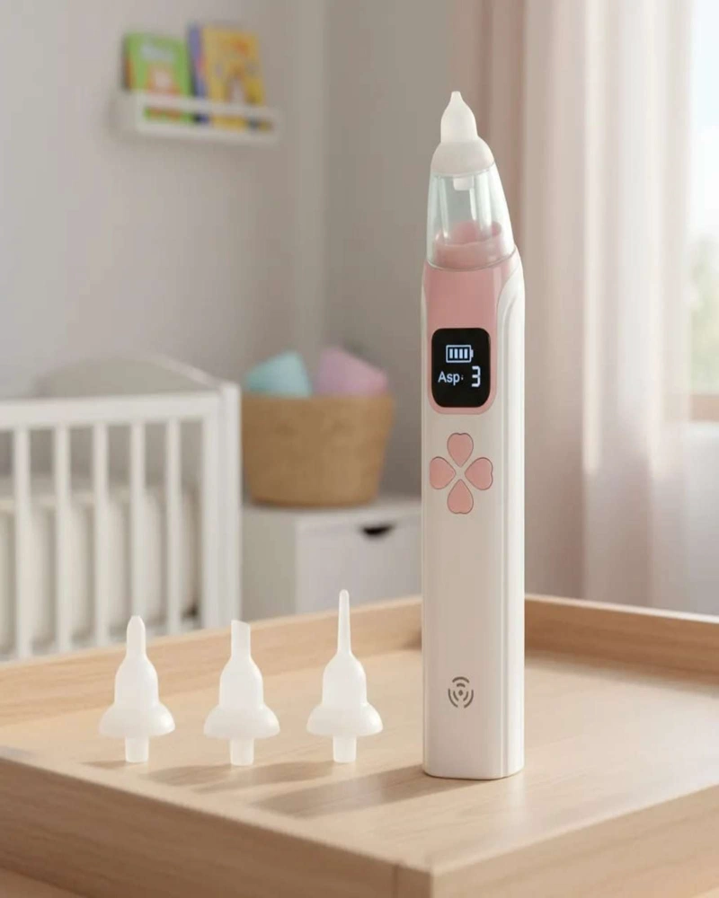 ASPIRADOR NASAL PARA BEBES ELECTRICO RECARGABLE ROSA - 3