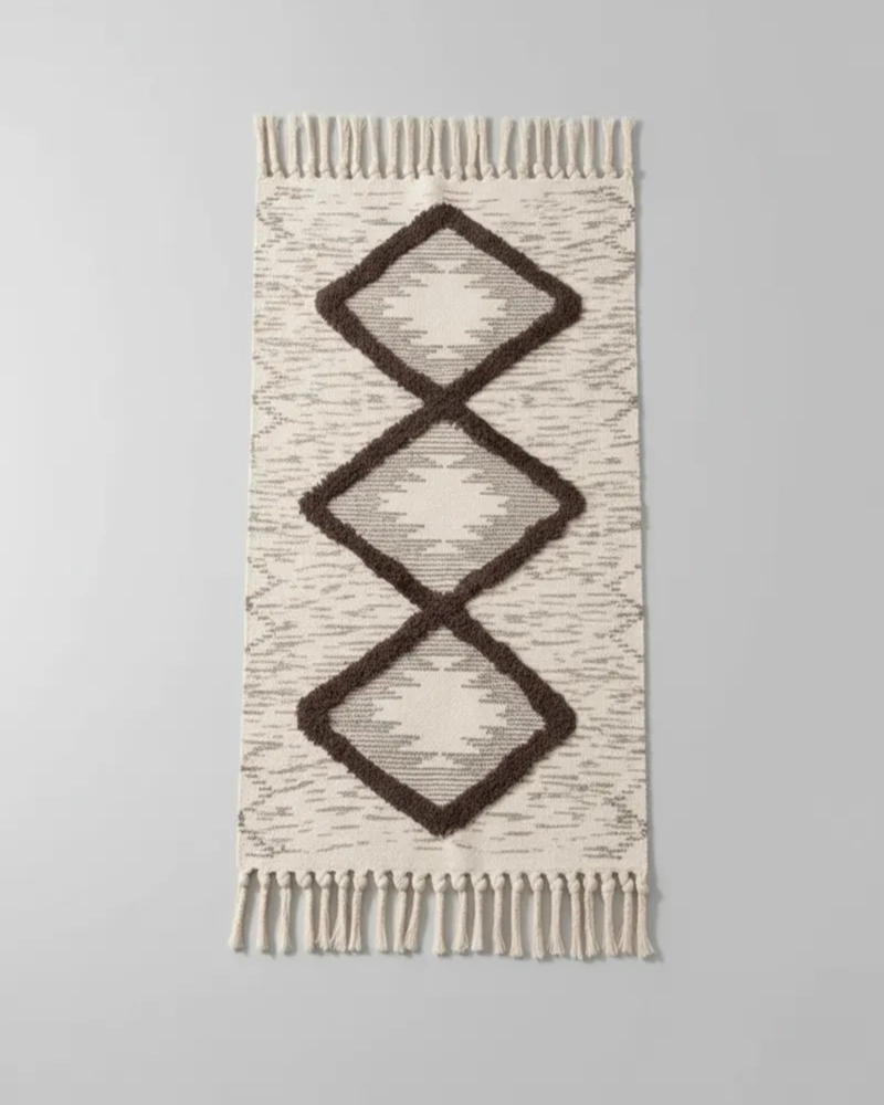 ALFOMBRA DE LINO BAJADA DE CAMA ESTILO BOHO MEDIDA 60 CM X 90 CM - 6