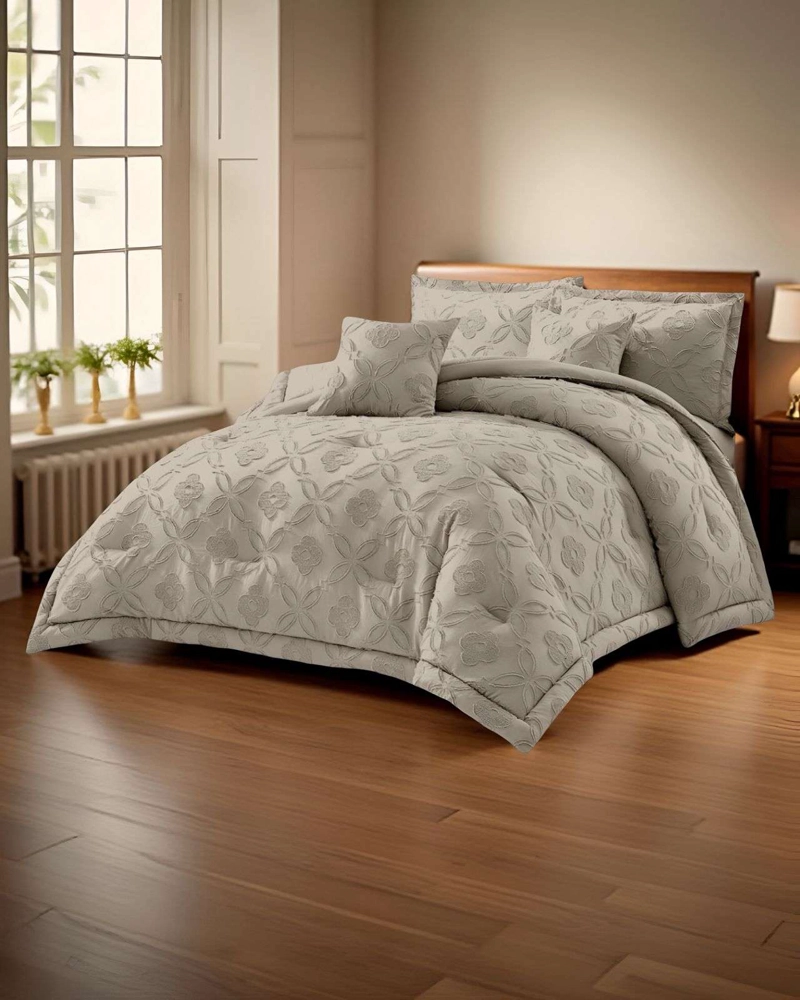 CUBRECAMA QUILT DE VERANO CON DISEÑO PLAZA Y MEDIA C1 - 1