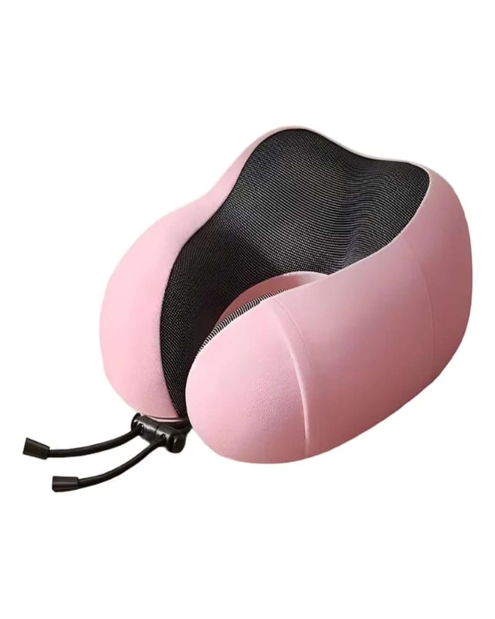 COMODA ALMOHADA DE CUELLO VIAJE TELA MAGNETICA ROSA - 2