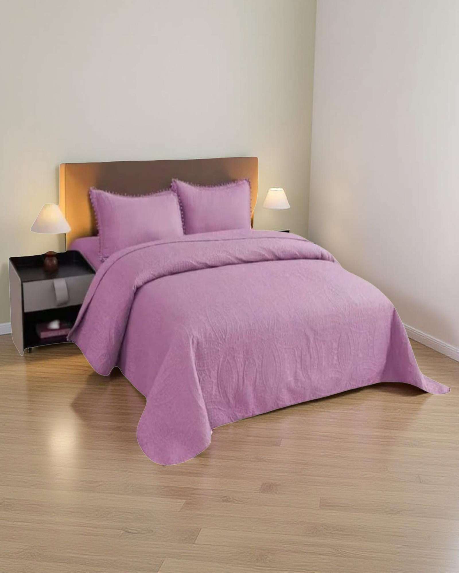 CUBRECAMA CON POMPONES KING-SUPER KING - 4