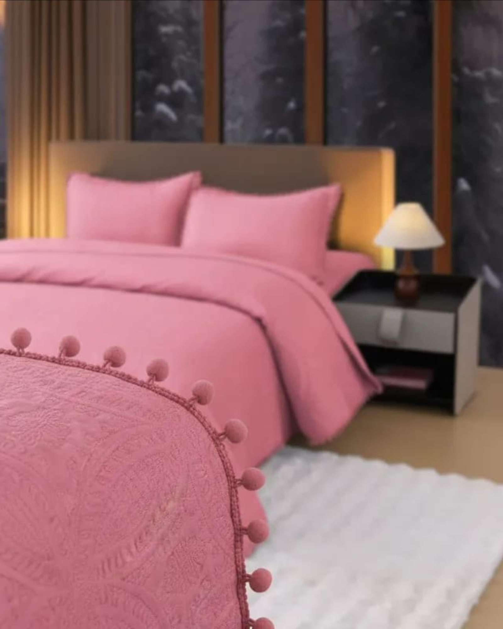 CUBRECAMA CON POMPONES 2 PLAZAS - 3