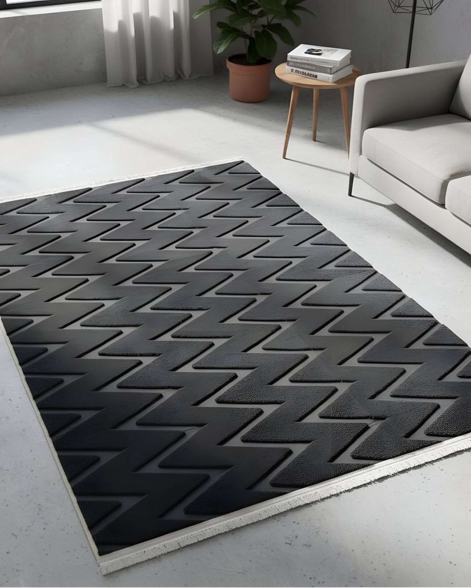 ALFOMBRA MODERNA JACQUARD BICOLOR 150X200 - 1