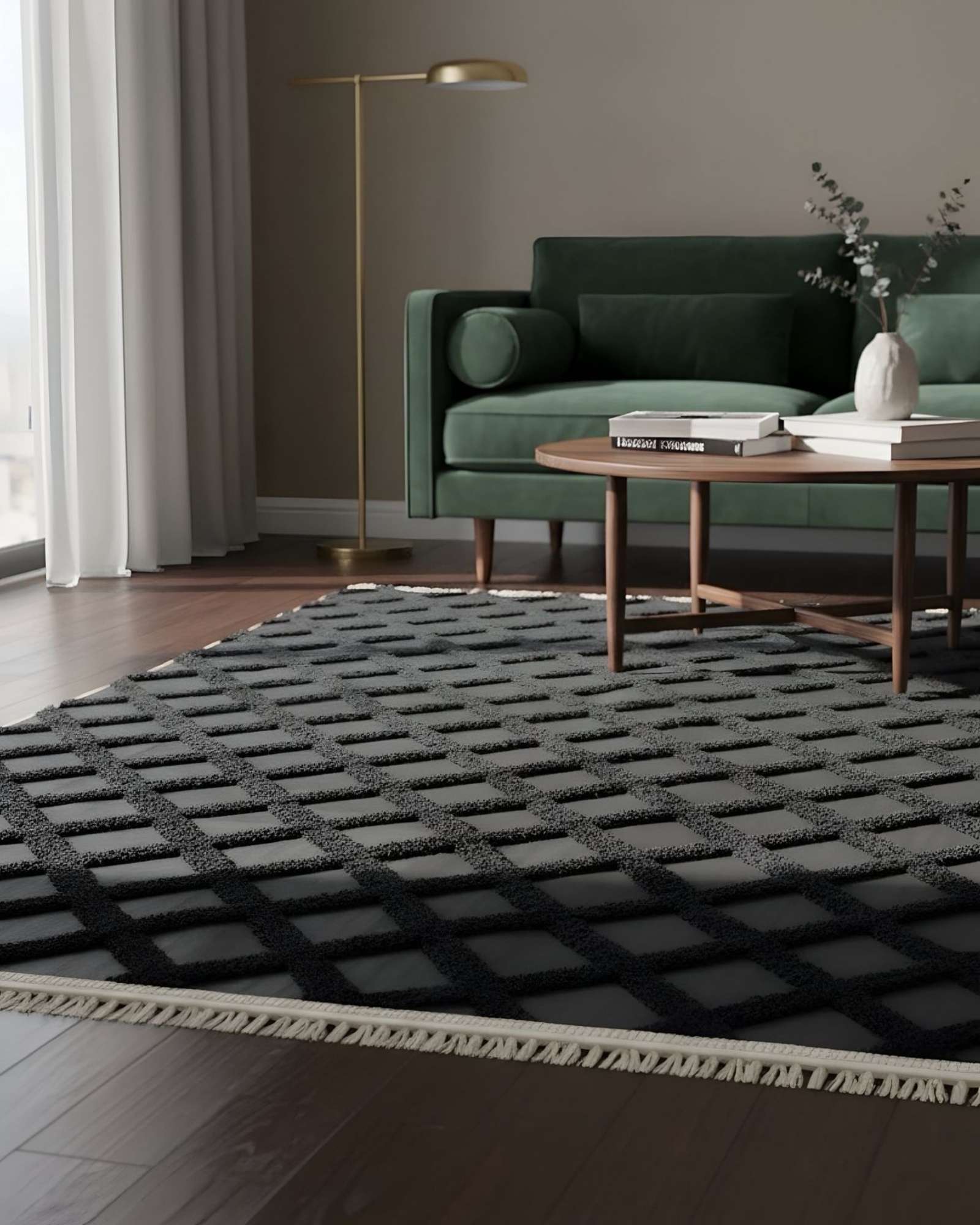 ALFOMBRA MODERNA JACQUARD BICOLOR 180X200 - 1