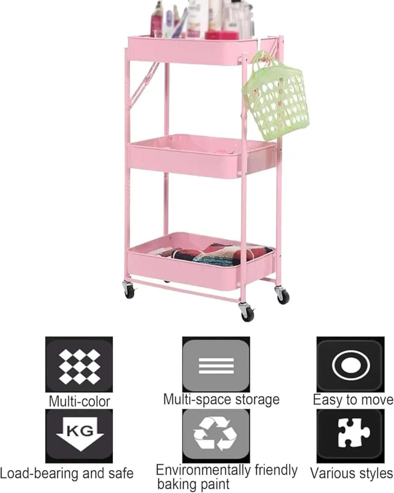 CARRITO PLEGABLE ORGANIZADOR 3 NIVELES - 2