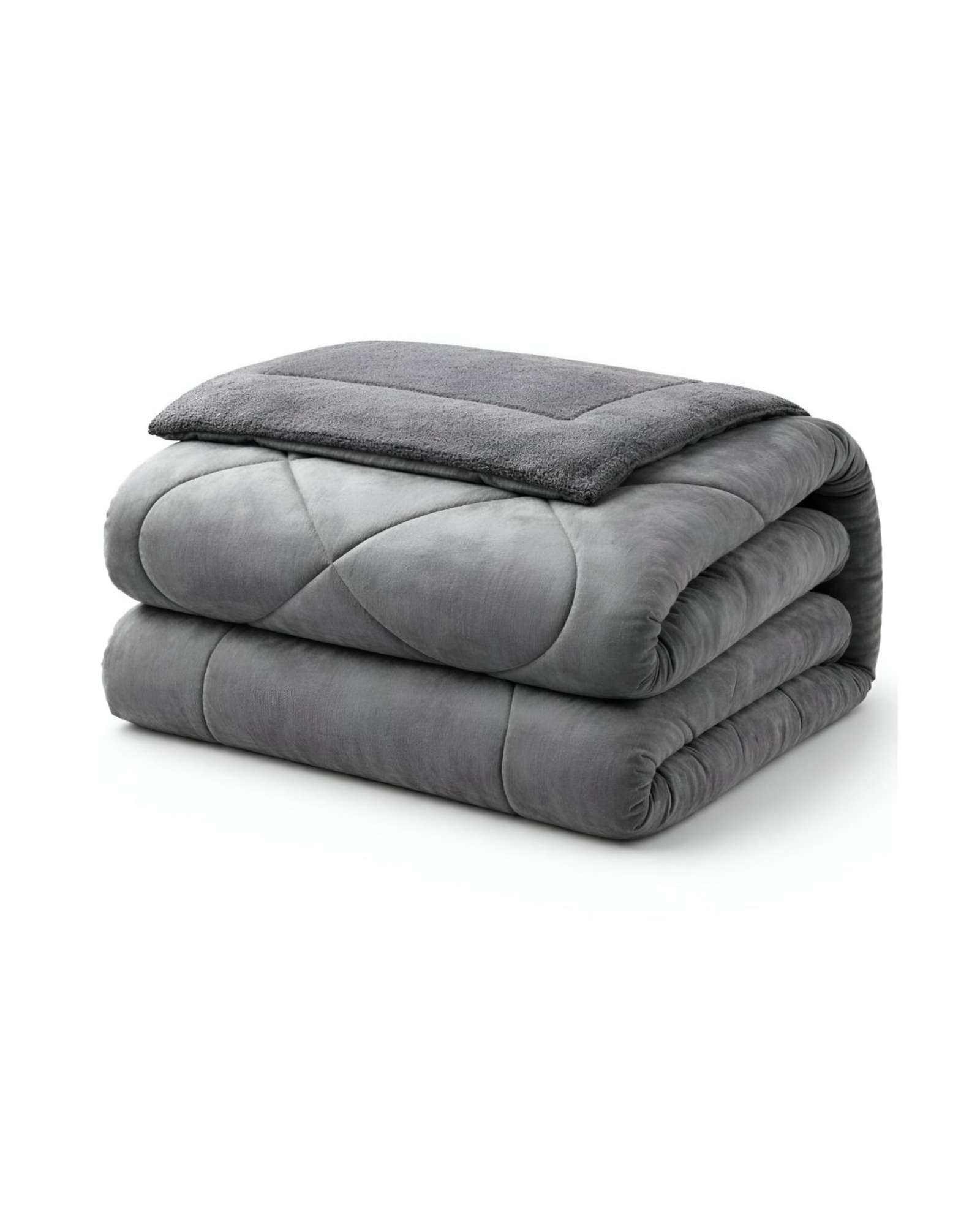 CUBRECAMA PLUSH CON CHIPORRO ACOLCHADO LISO KING - 2