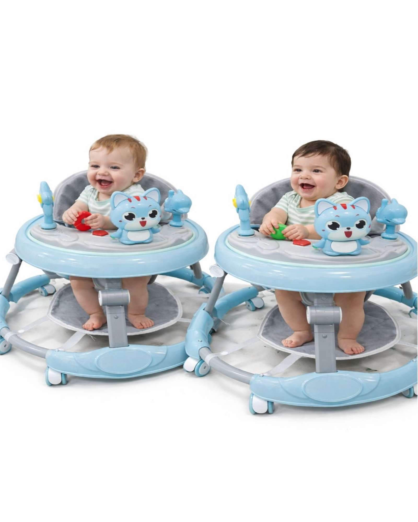 PACK 2 ANDADOR DE BEBE GEMELOS CON JUEGOS INTERACTIVOS AZUL - 6