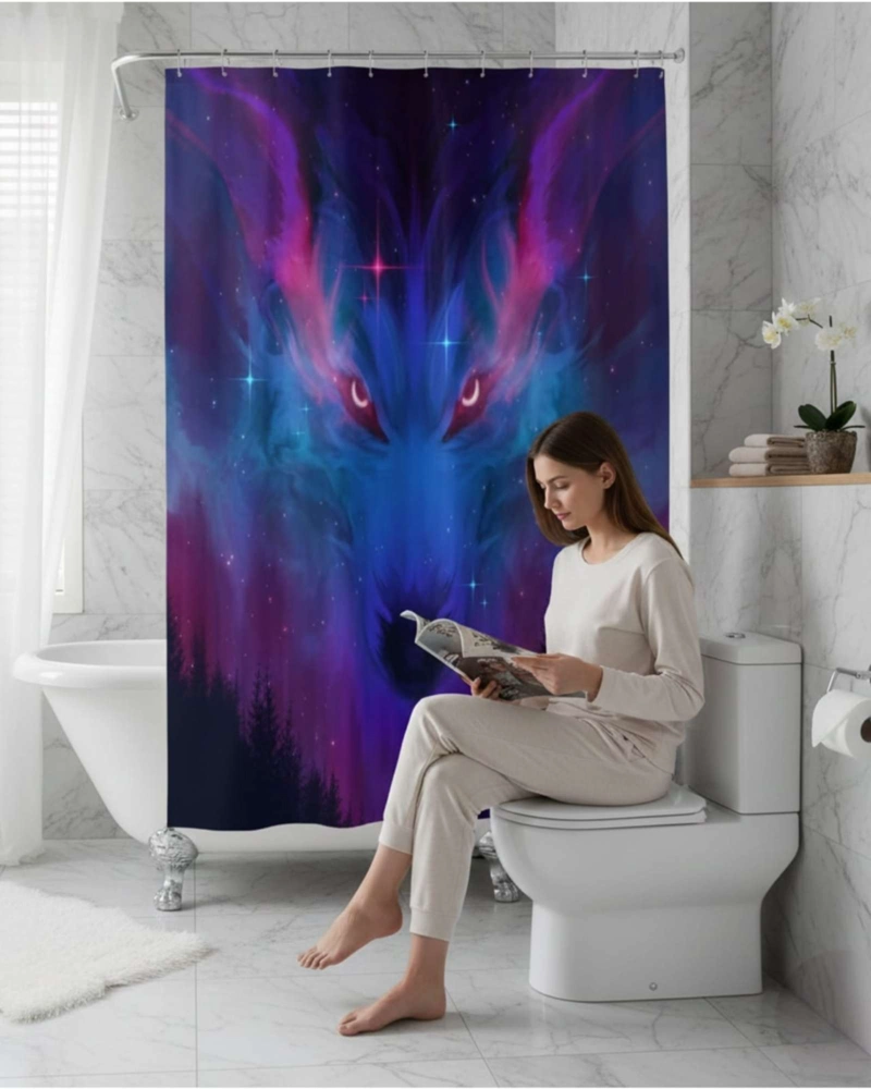 CORTINA DE BAÑO TELA GE NERO + FORRO IMPERMEABLE - 3