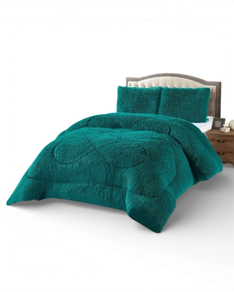 PLUMON CUBRECAMA 2 PLAZAS SHERPA PELUDO INVIERNO DISEÑO SUAVE - 6