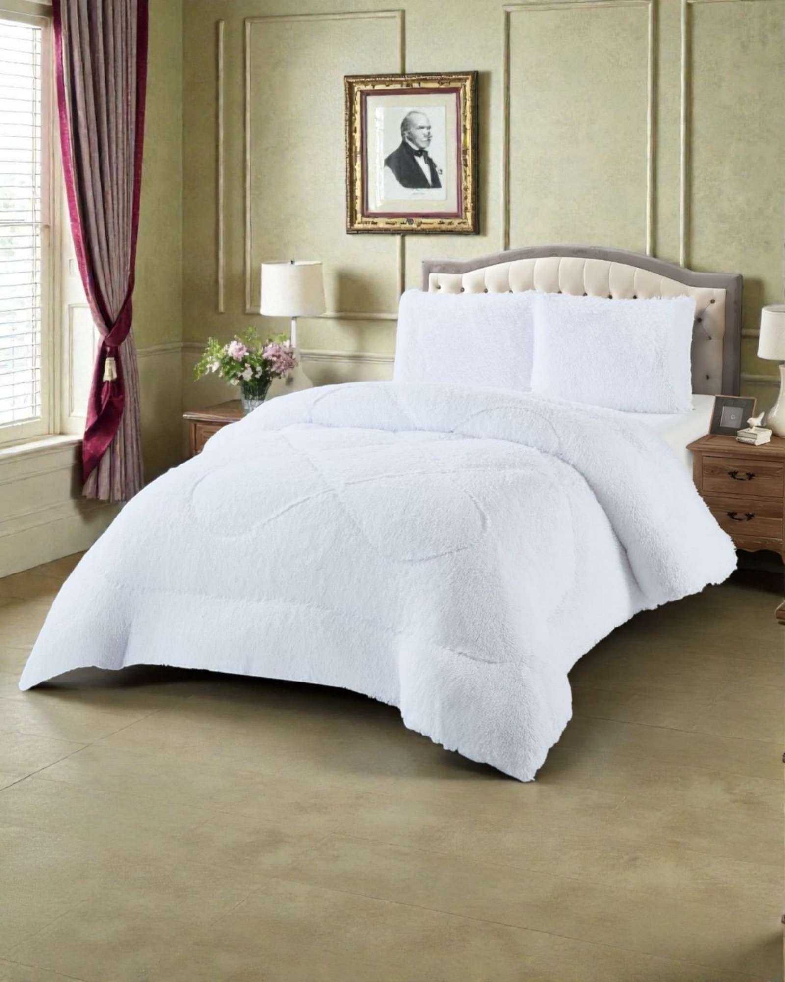 PLUMON CUBRECAMA 2 PLAZAS SHERPA PELUDO INVIERNO DISEÑO SUAVE - 4