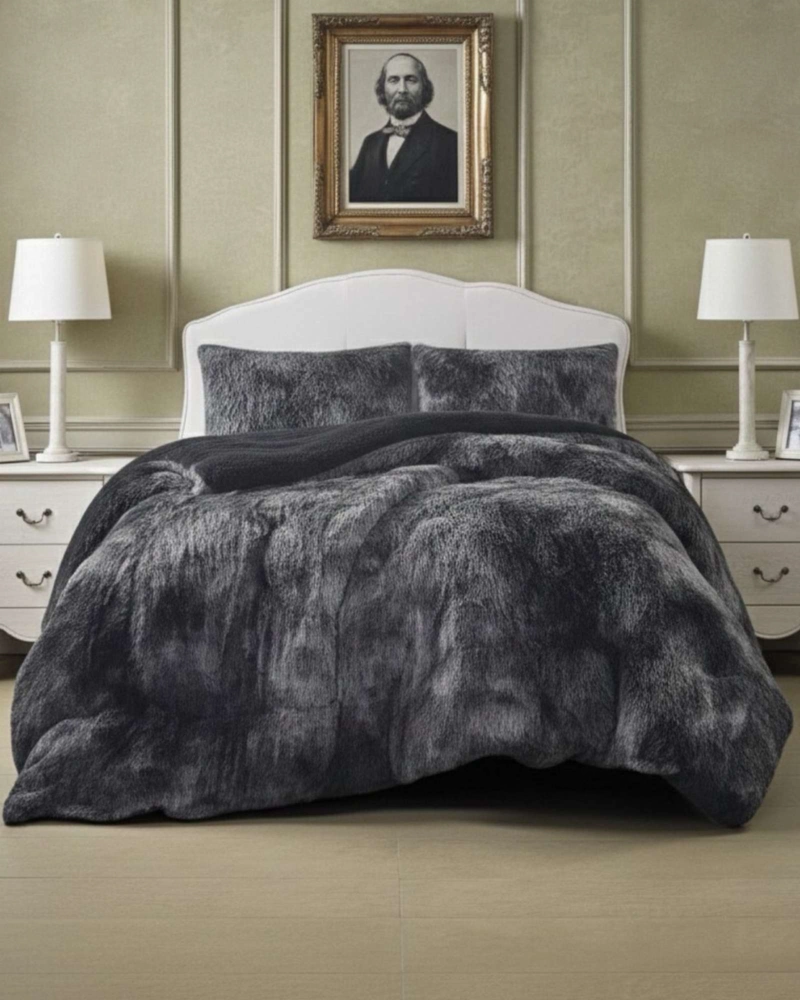 PLUMON CUBRECAMA 2 PLAZAS SHERPA PELUDO INVIERNO DISEÑO SUAVE - 3