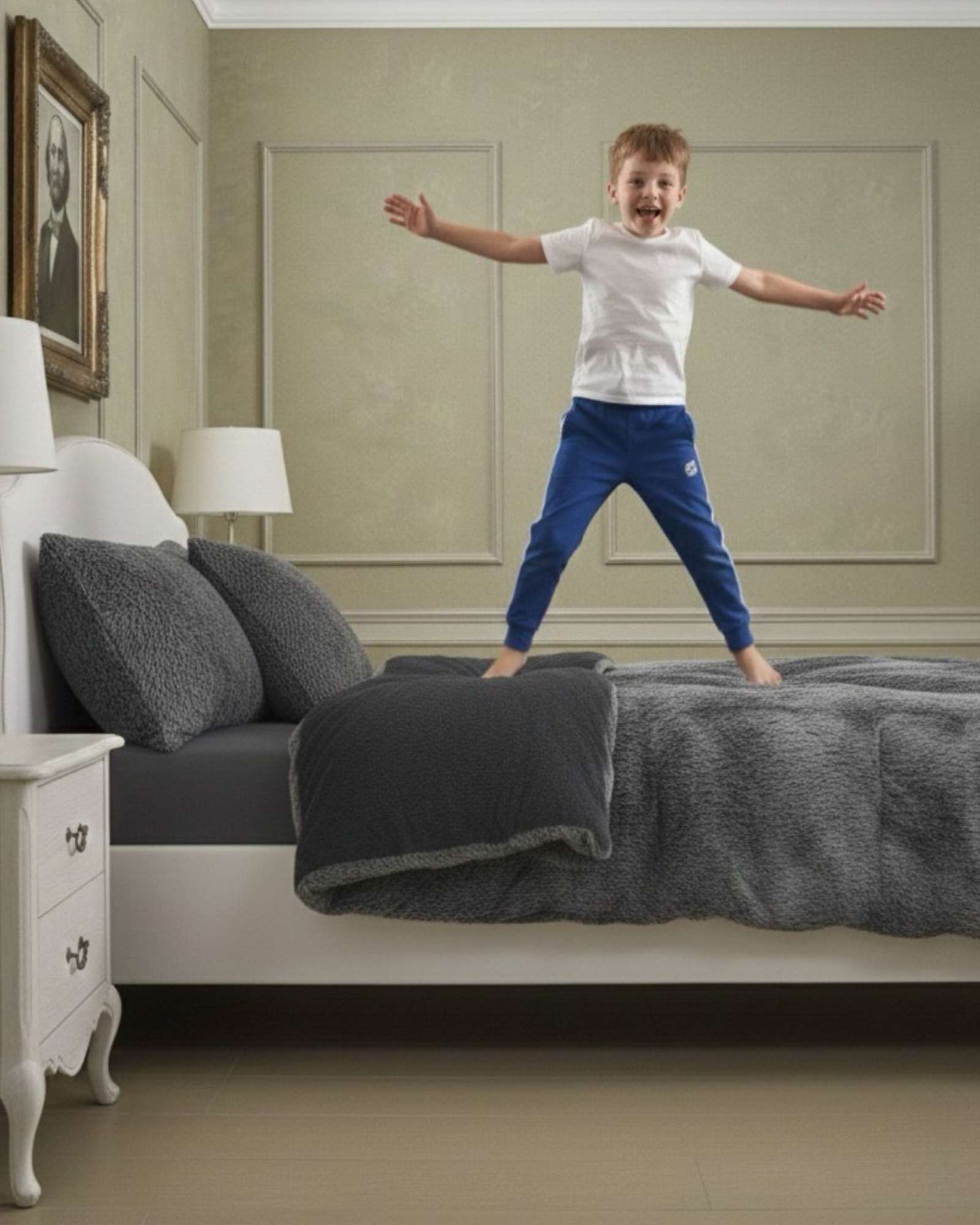 PLUMON CUBRECAMA 2 PLAZAS SHERPA PELUDO INVIERNO DISEÑO SUAVE - 5