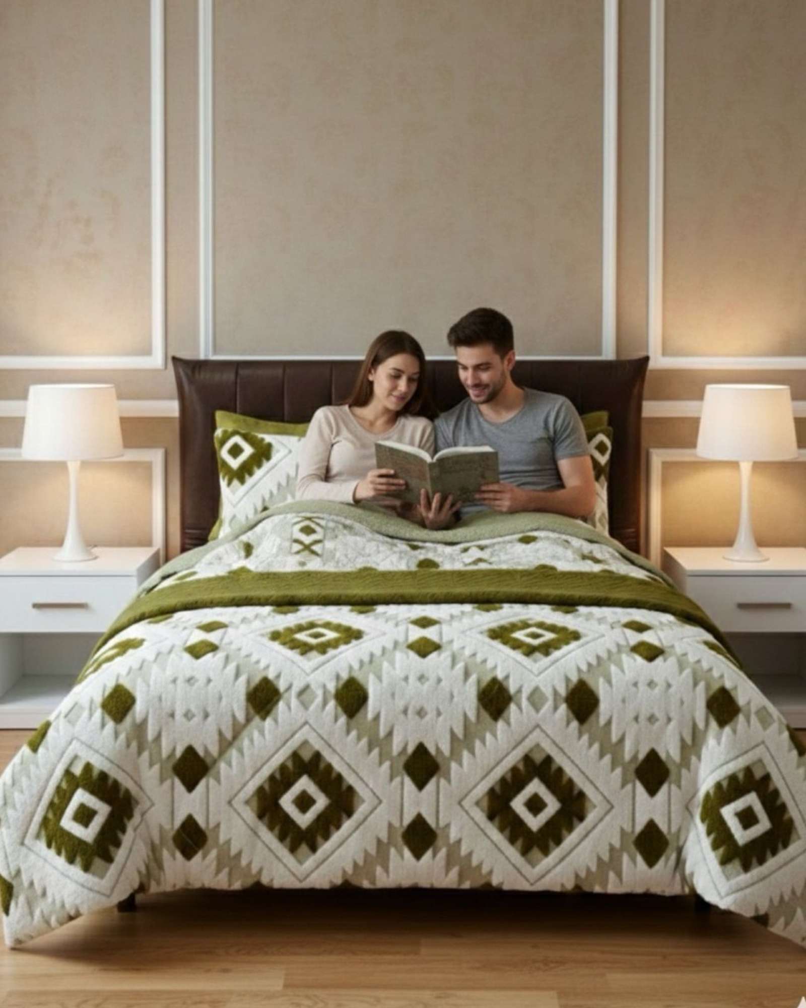 CUBRECAMA KING CHIPORRO DISEÑO JACQUARD TE RMICO SUAVE - 2