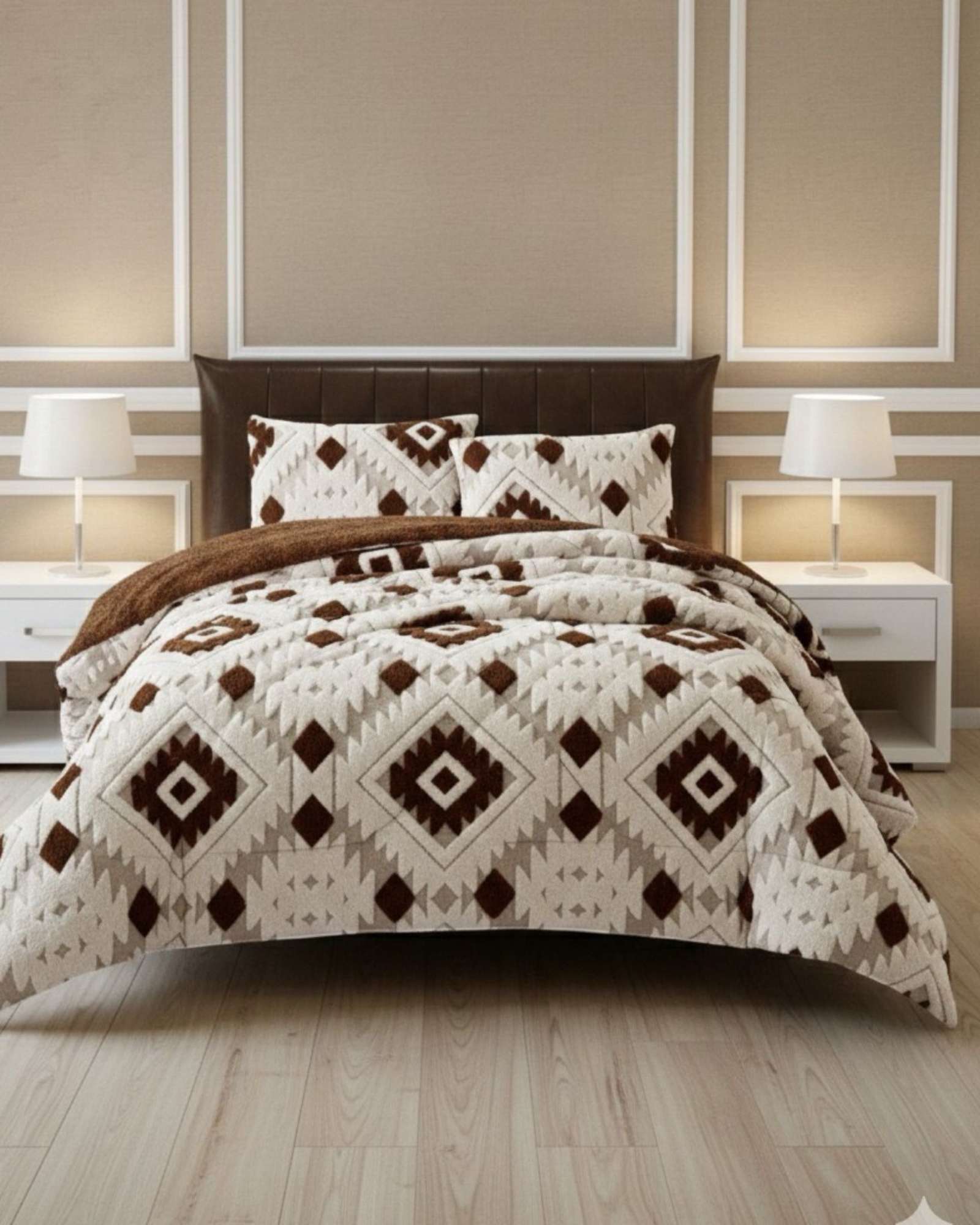 CUBRECAMA KING CHIPORRO DISEÑO JACQUARD TE RMICO SUAVE - 3