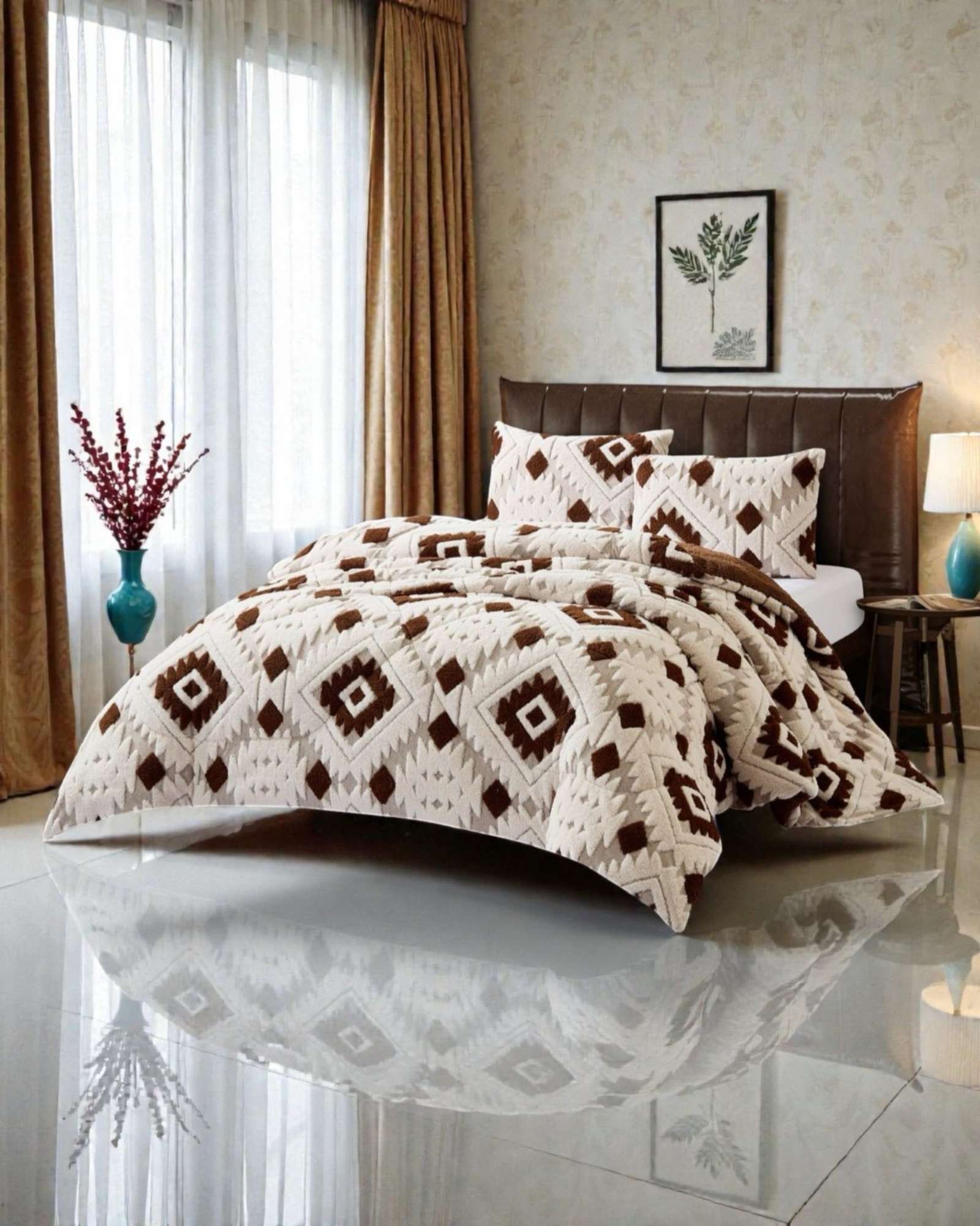 CUBRECAMA KING CHIPORRO DISEÑO JACQUARD TE RMICO SUAVE - 4