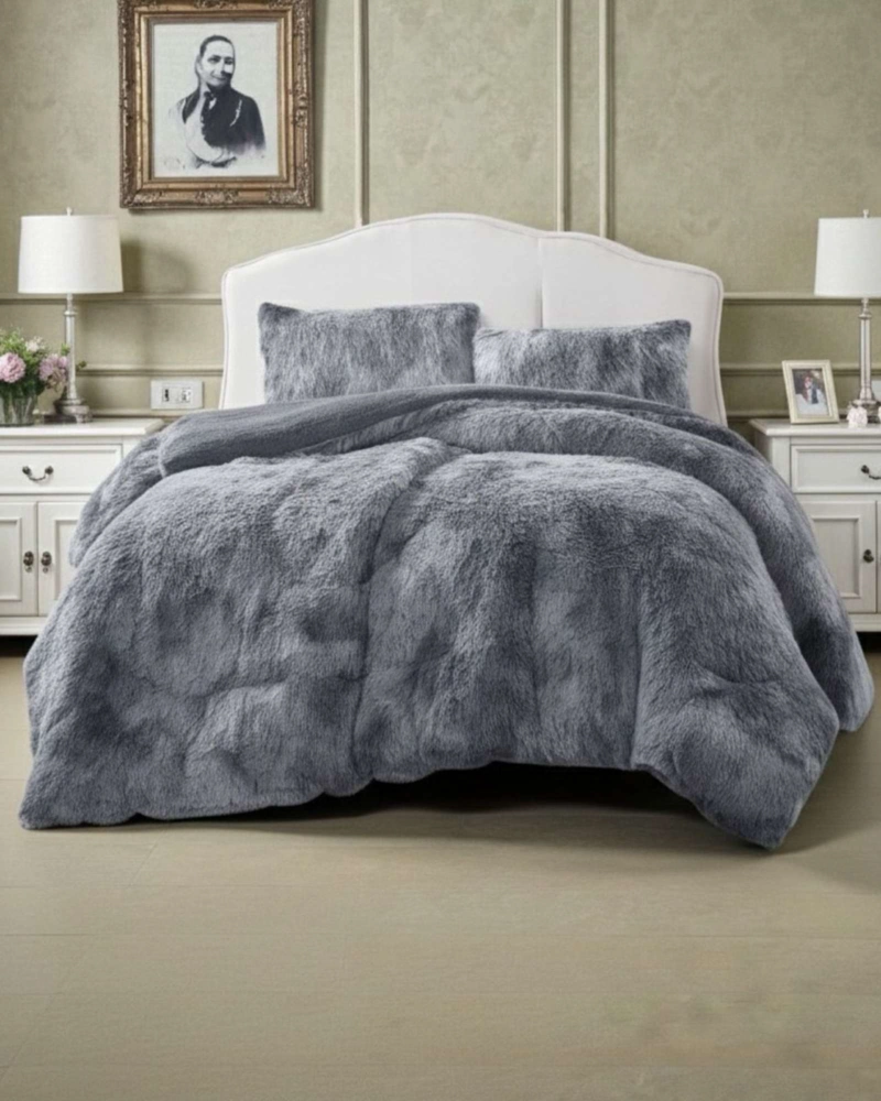 PLUMON CUBRECAMA 2 PLAZAS SHERPA PELUDO INVIERNO DISEÑO SUAVE - 3