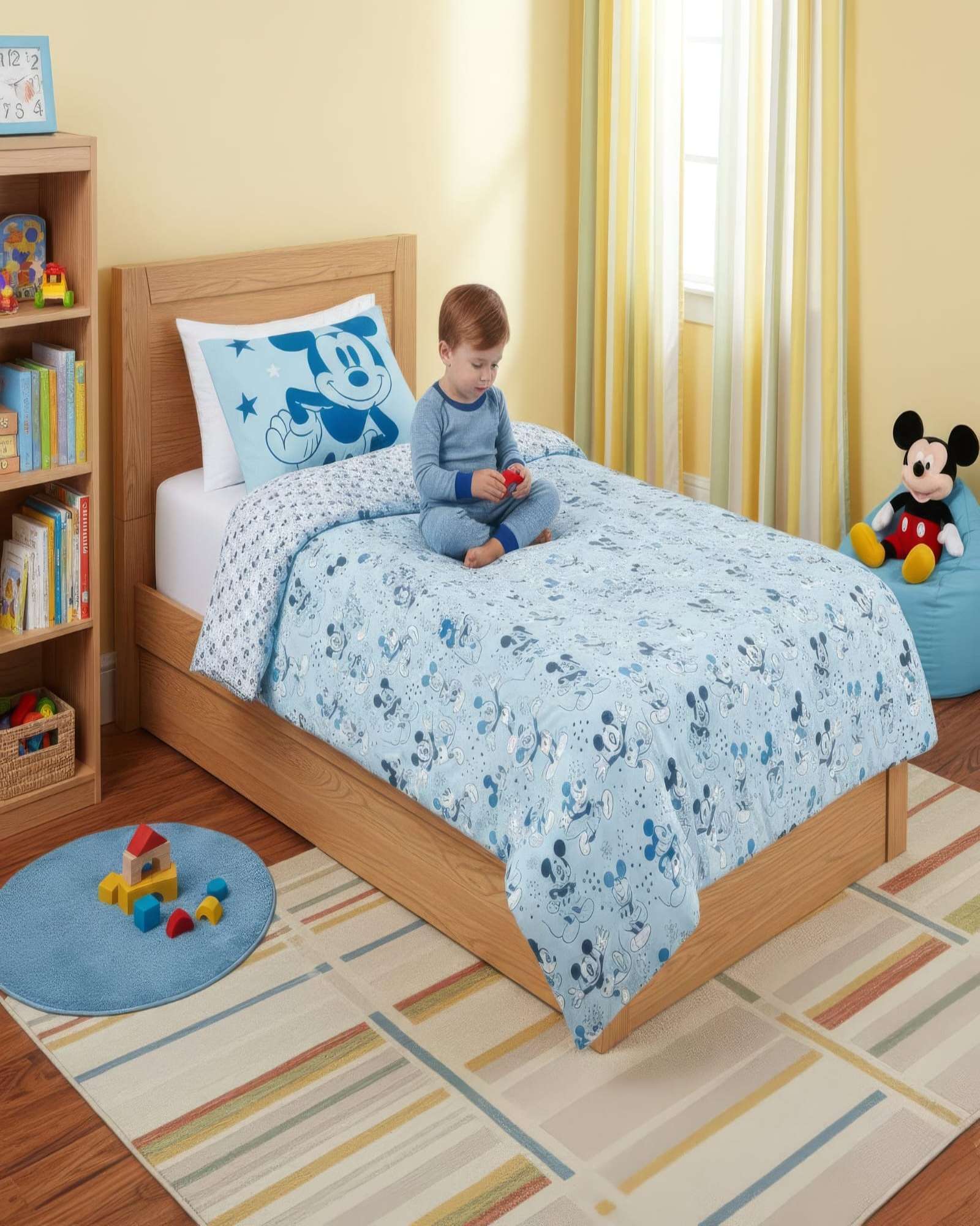 JUEGO DE PLUMON RELLENO + JUEGO DE SABANAS MICKEY PLAZA Y MEDIA - 1
