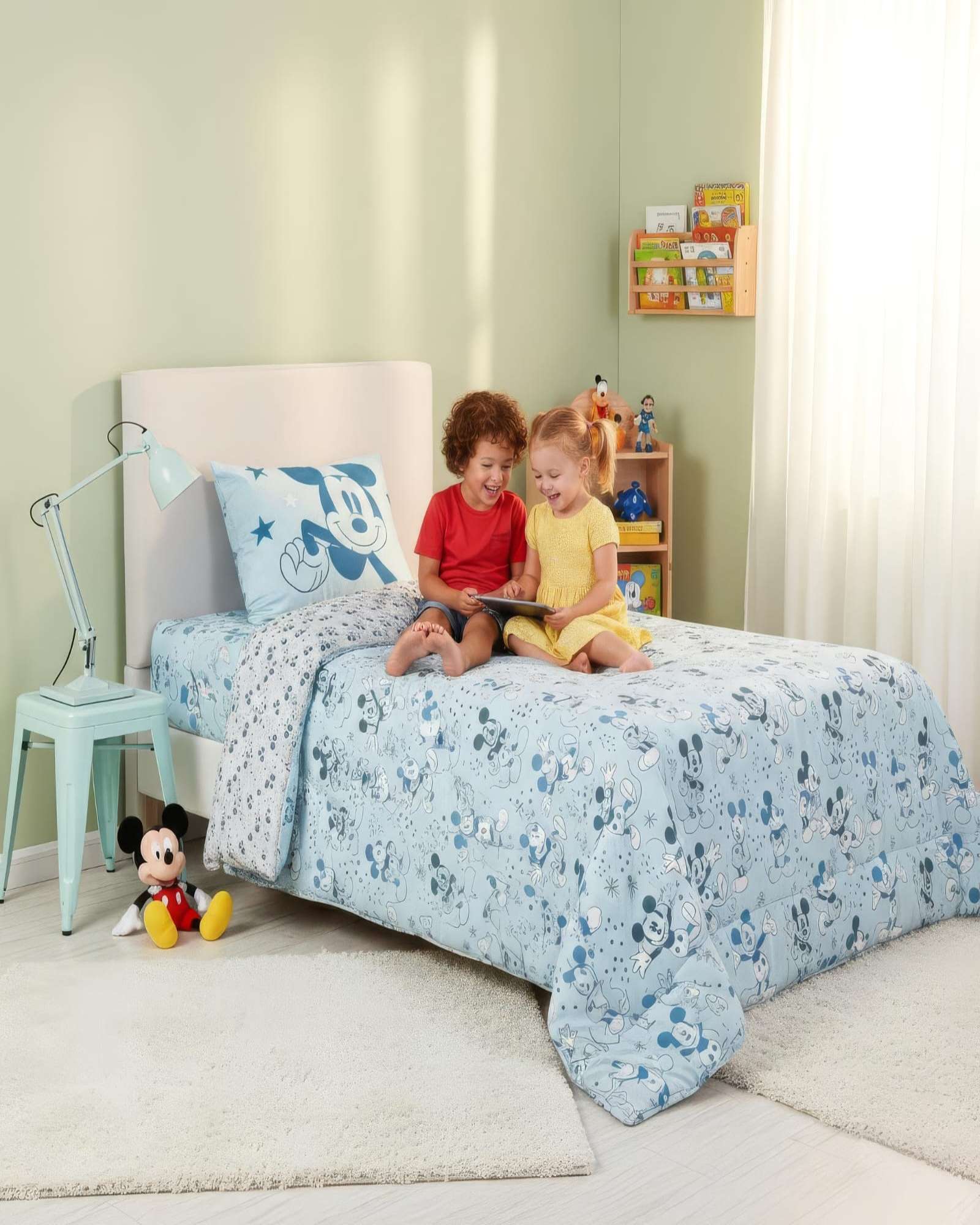 JUEGO DE PLUMON RELLENO + JUEGO DE SABANAS MICKEY PLAZA Y MEDIA - 3