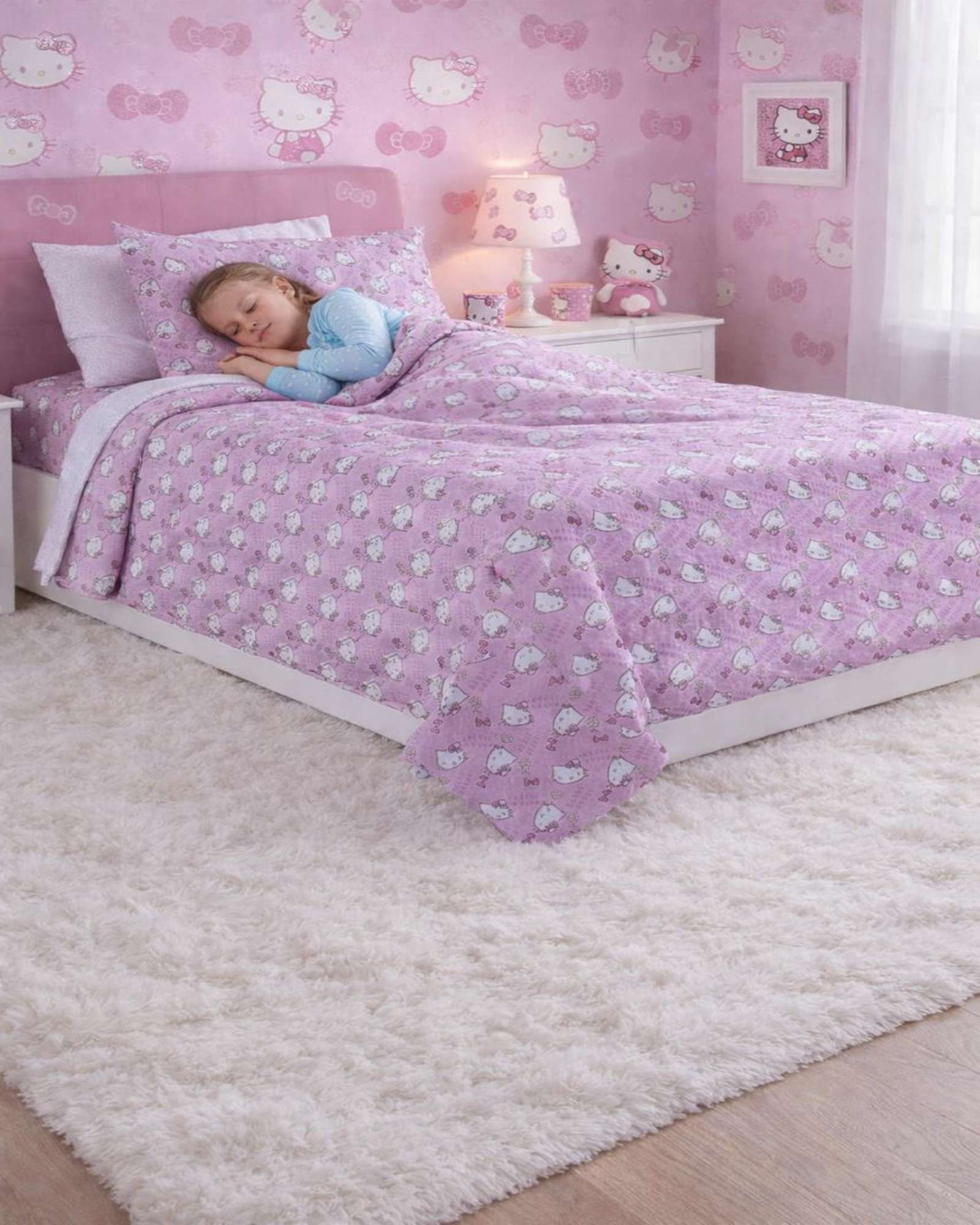 JUEGO DE SABANA PLAZA Y MEDIA HELLO KITTY - 2