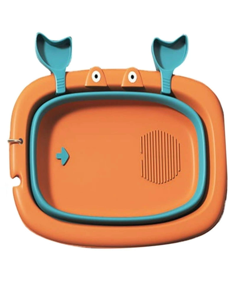 BAÑERA BEBE TINA PLEGABLE CANGREJO NARANJA - 3
