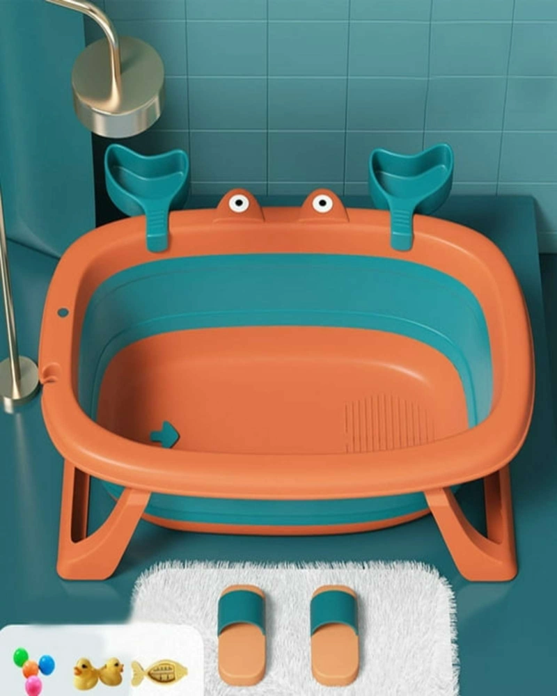 BAÑERA BEBE TINA PLEGABLE CANGREJO NARANJA - 4