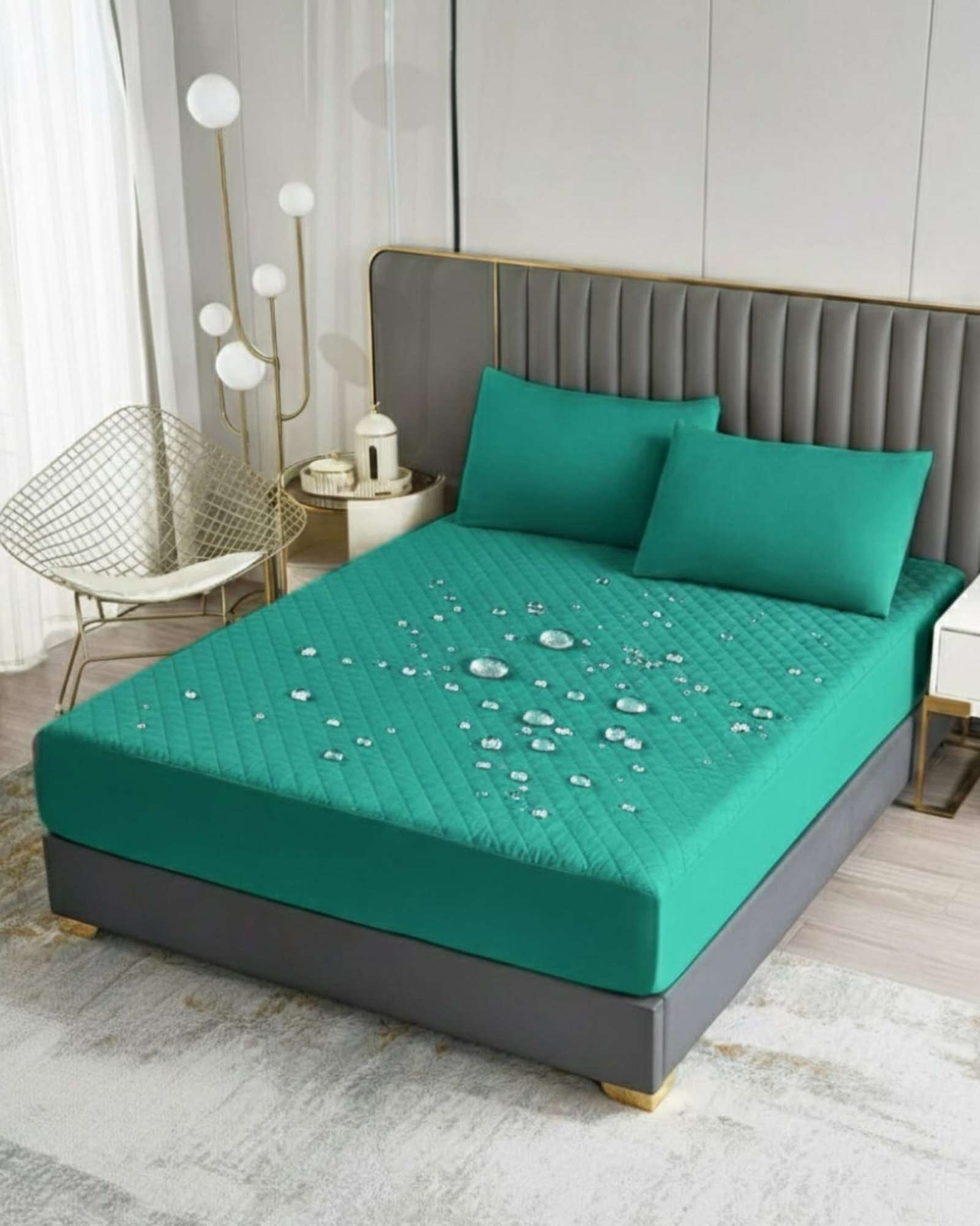 CUBRECOLCHON IMPERMEABLE 2 PLAZAS PROTECCION TOTAL Y MAXIMO CONFORT - 1