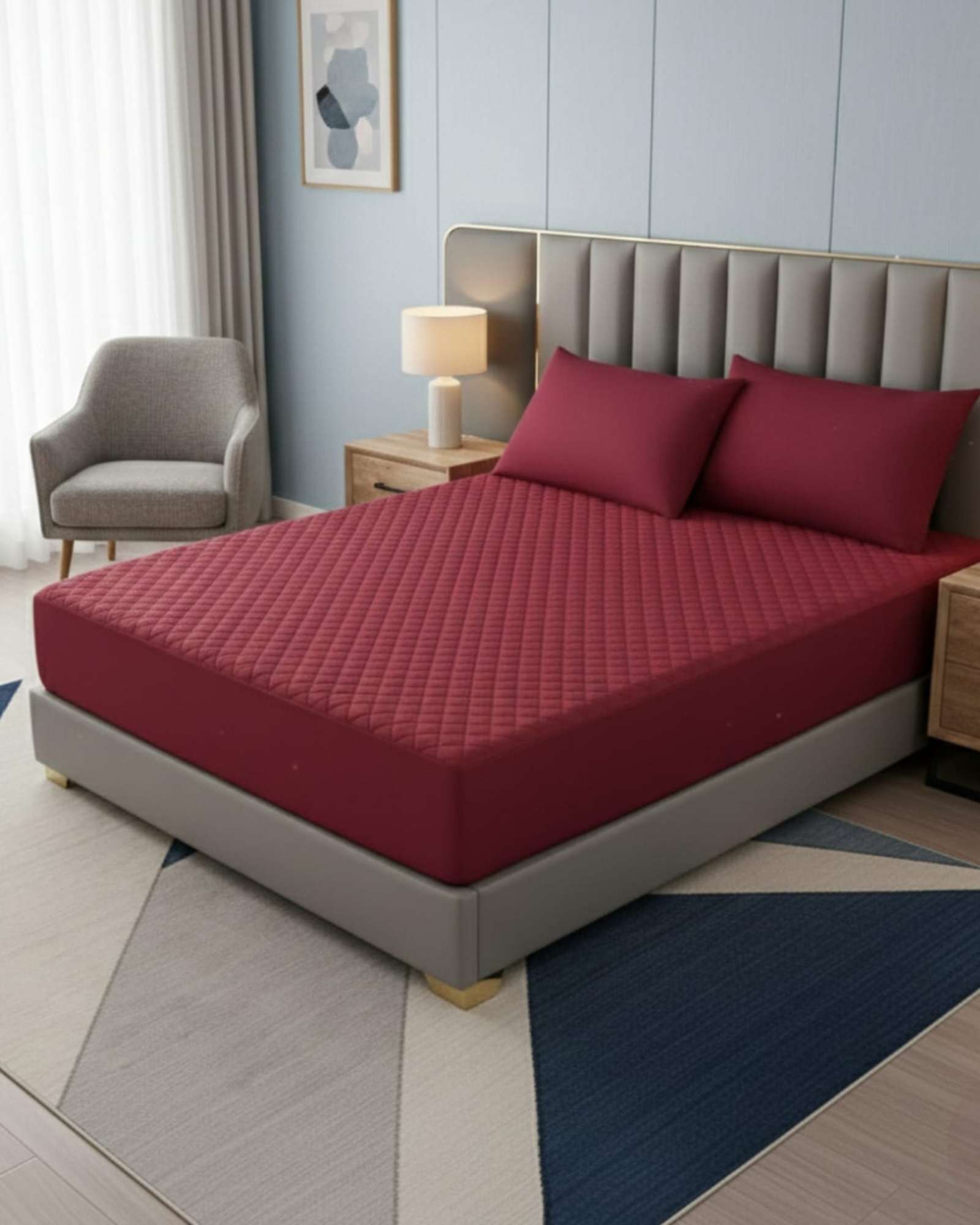 CUBRECOLCHON IMPERMEABLE PLAZA Y MEDIA PROTECCION TOTAL Y MAXIMO CONFORT - 1