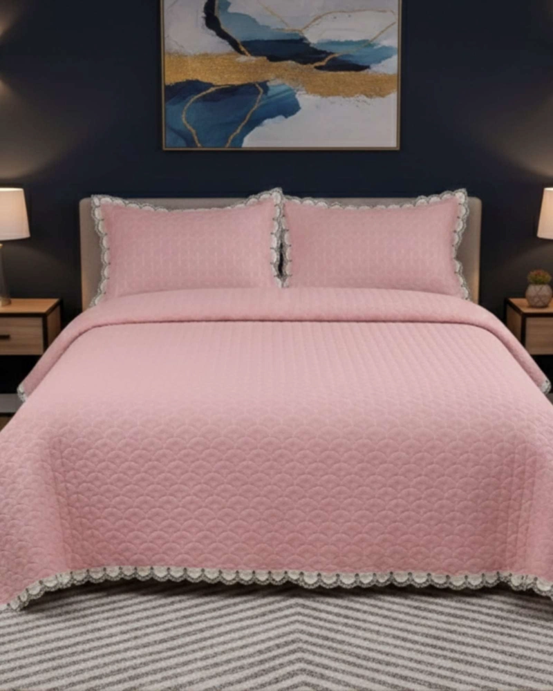 CUBRECAMAS QUILT BORDADOS 2 PLAZA EXTRA SUAVE - 2