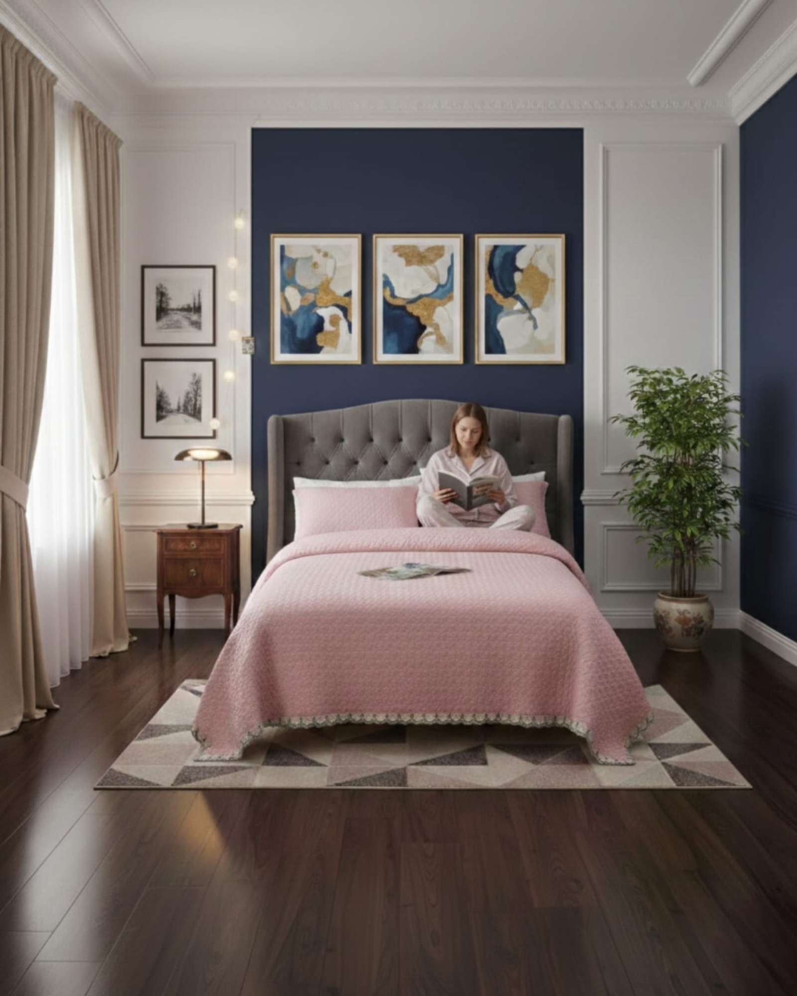 CUBRECAMAS QUILT BORDADOS 2 PLAZA EXTRA SUAVE - 5