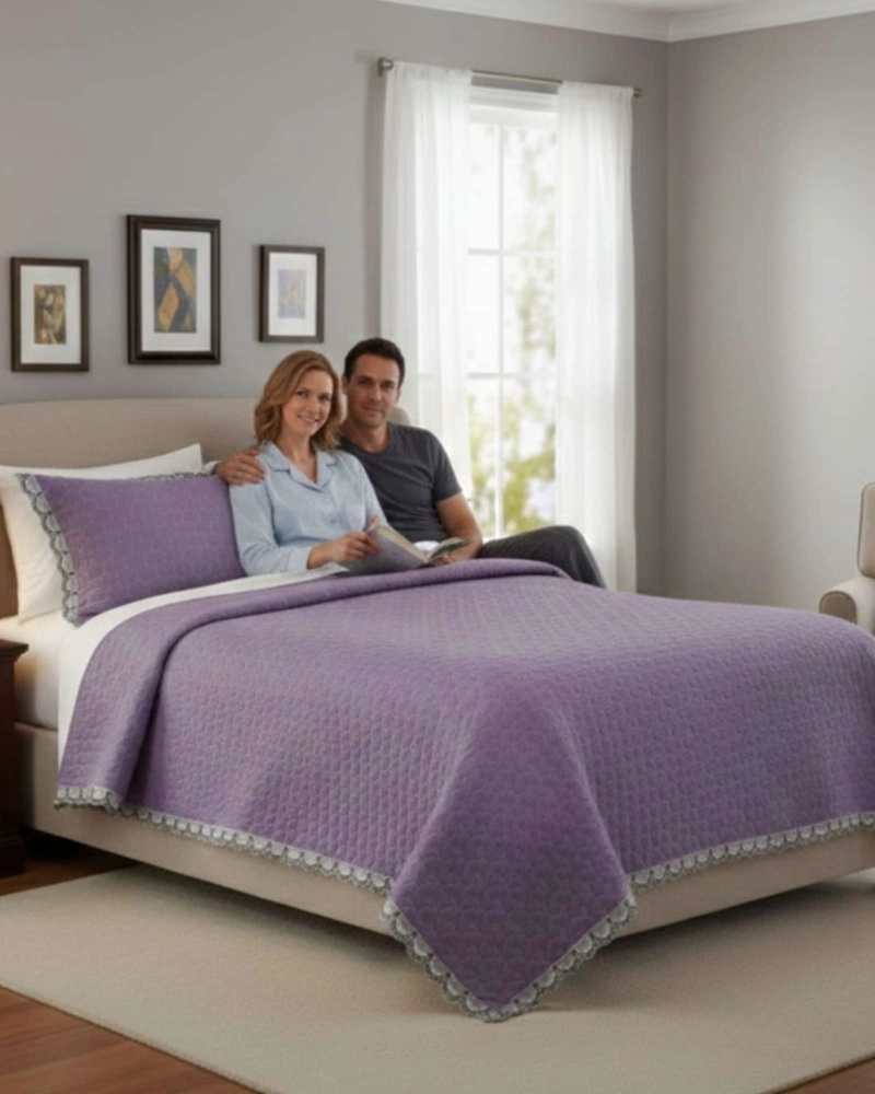 CUBRECAMAS QUILT BORDADOS 2 PLAZA EXTRA SUAVE - 3