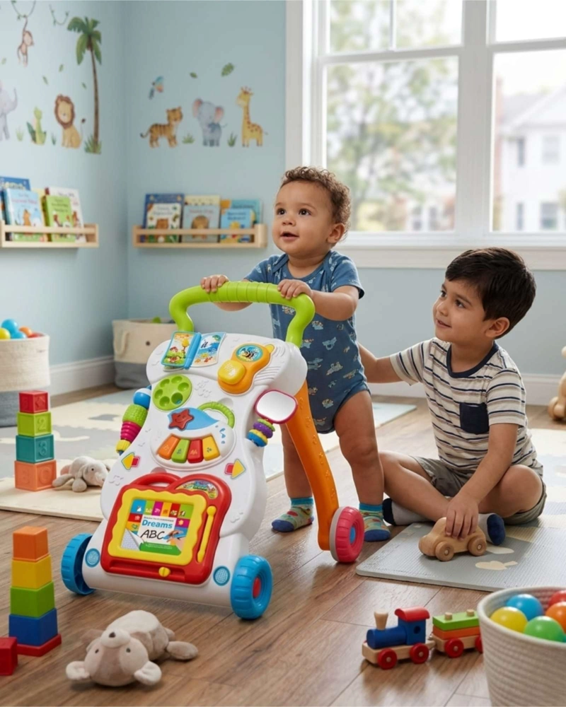 ANDADOR CAMINADOR BEBE  2 EN 1 DIDACTICO E INTERACTIVO - 1