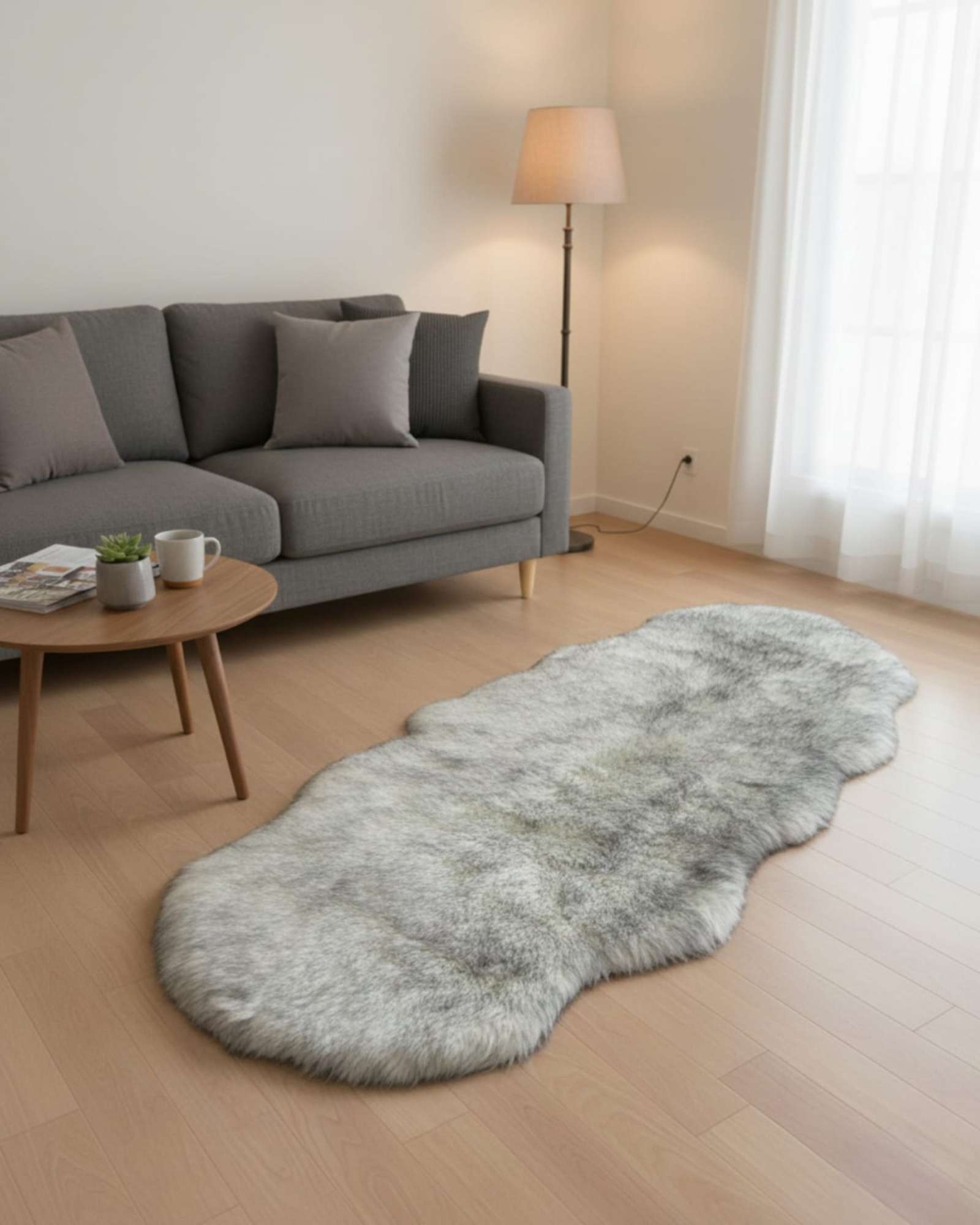 ALFOMBRA DE PELO DE OVEJA SINTETICO ULTRA SUAVE - 1