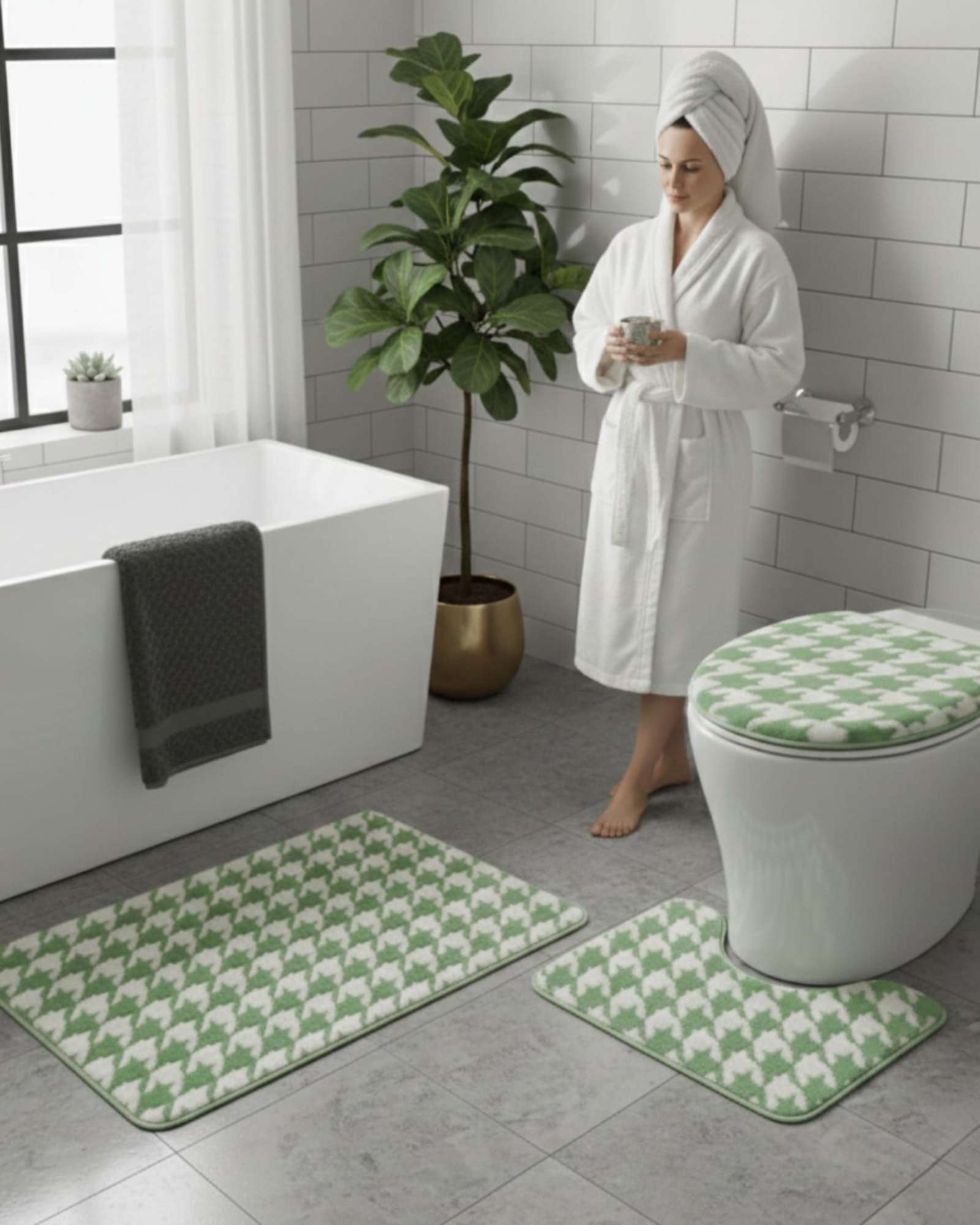 SET DE BAÑO 3 PIEZAS SUAVES Y ABSORBENTES - 3