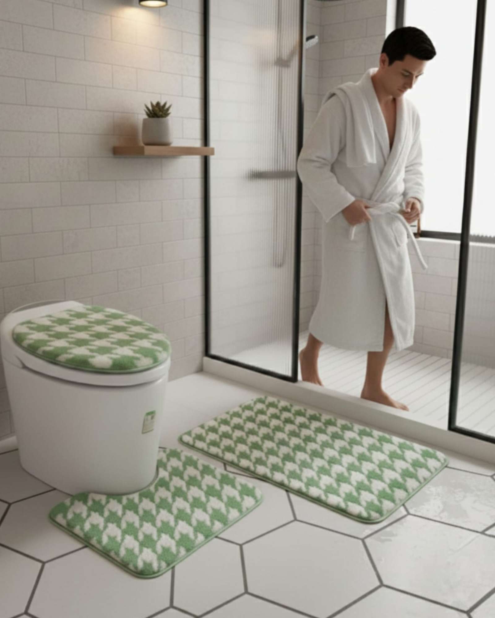 SET DE BAÑO 3 PIEZAS SUAVES Y ABSORBENTES - 4