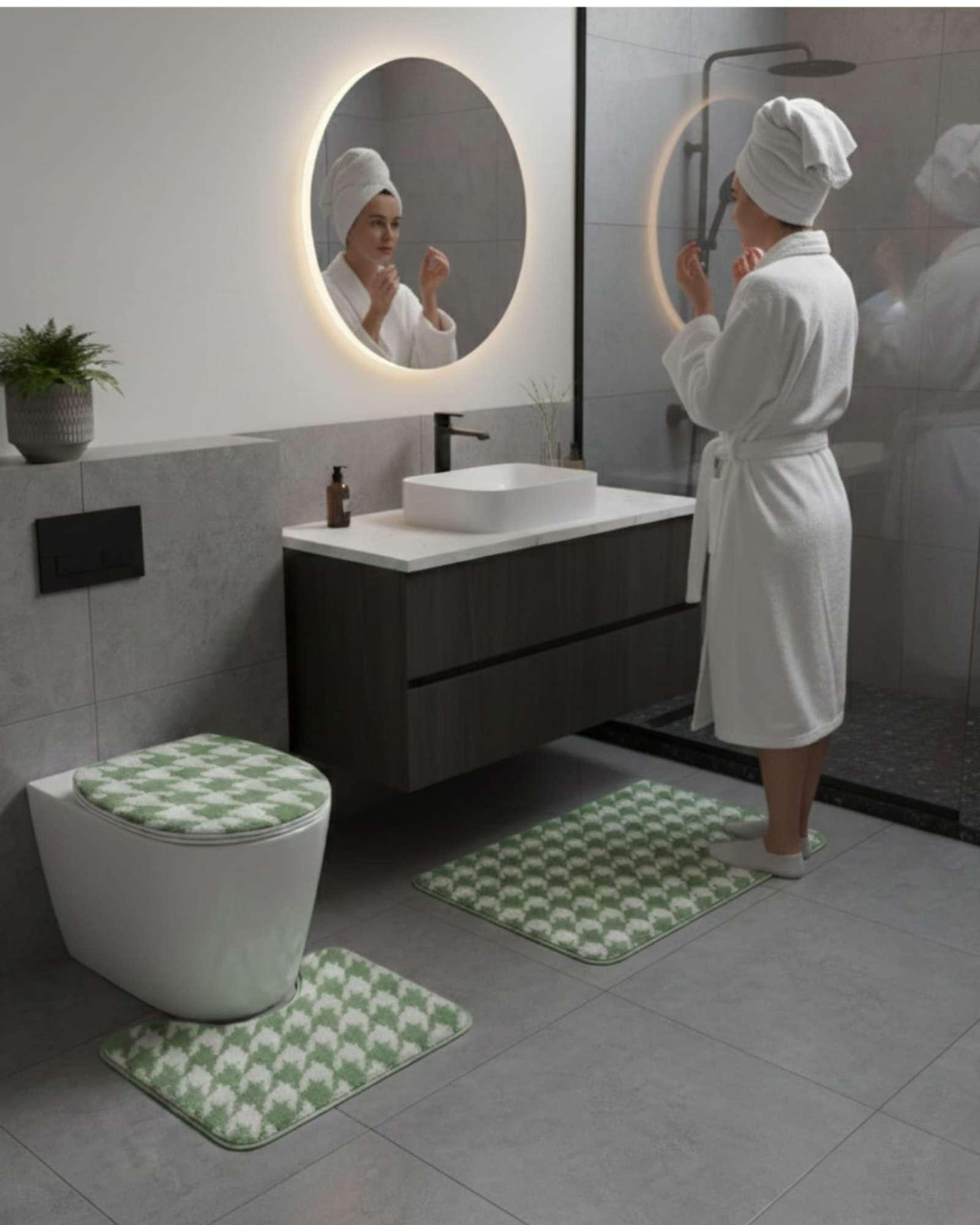 SET DE BAÑO 3 PIEZAS SUAVES Y ABSORBENTES - 5