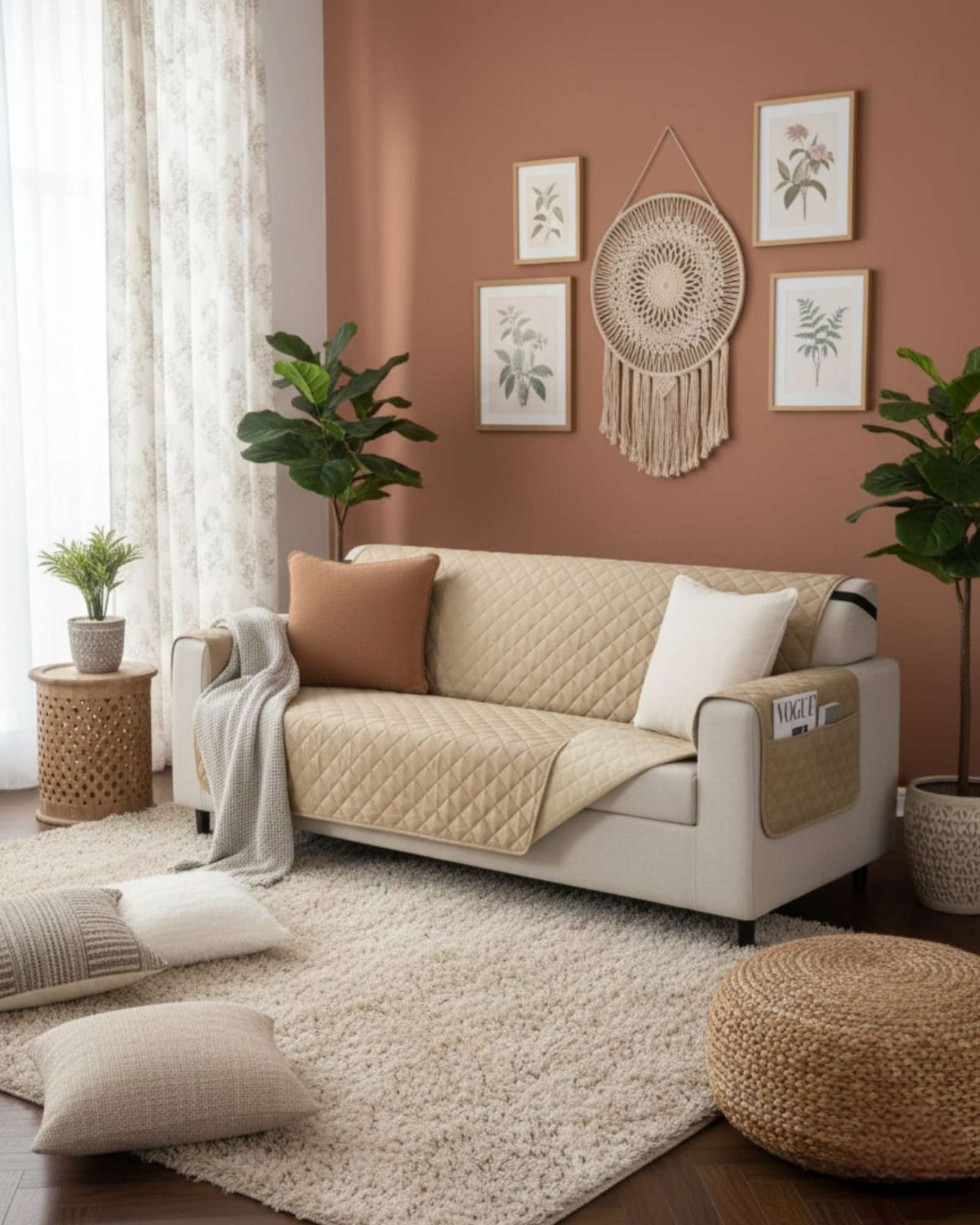 CUBRE SILLON REVERSIBLES CON BOLSAS 3 CUERPOS - 1