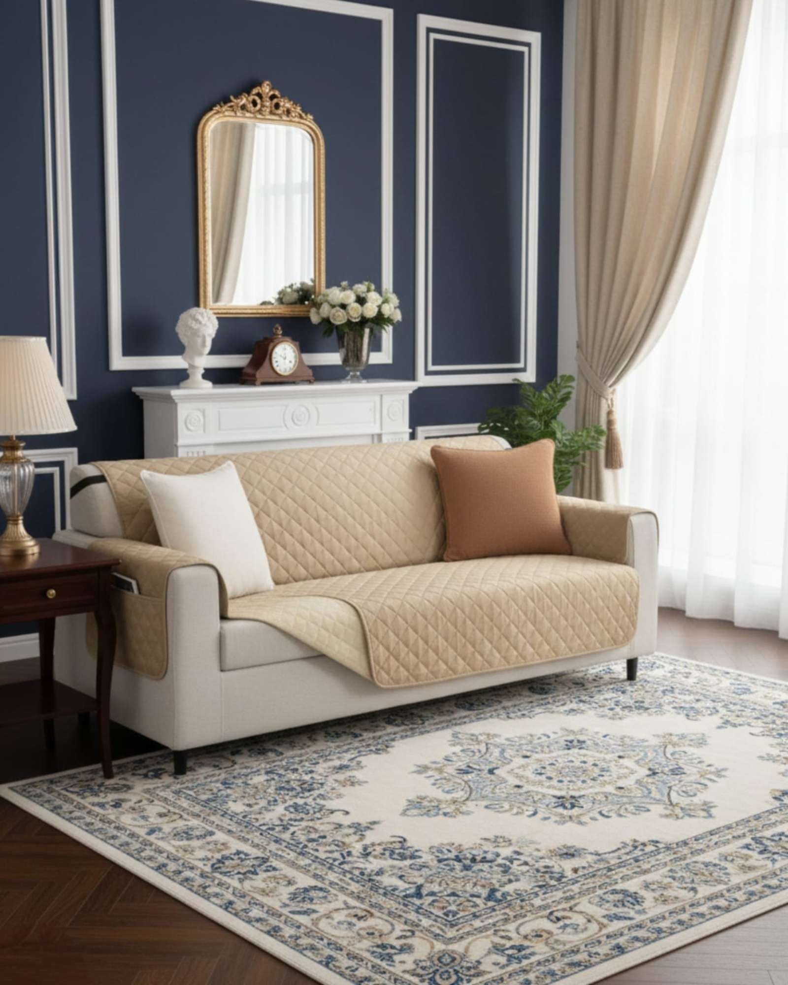 CUBRE SILLON REVERSIBLES CON BOLSAS 3 CUERPOS - 2