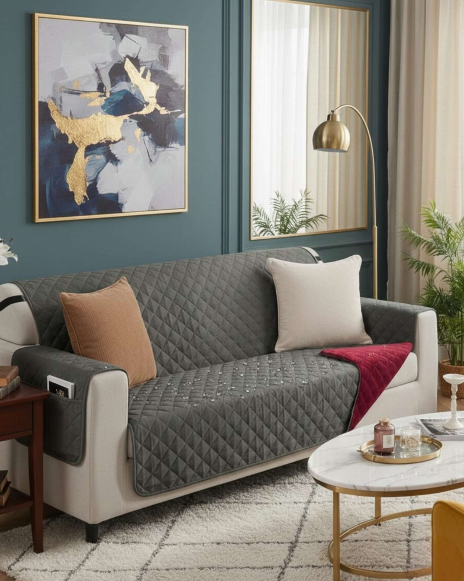 CUBRE SILLON REVERSIBLES CON BOLSAS 3 CUERPOS - 1