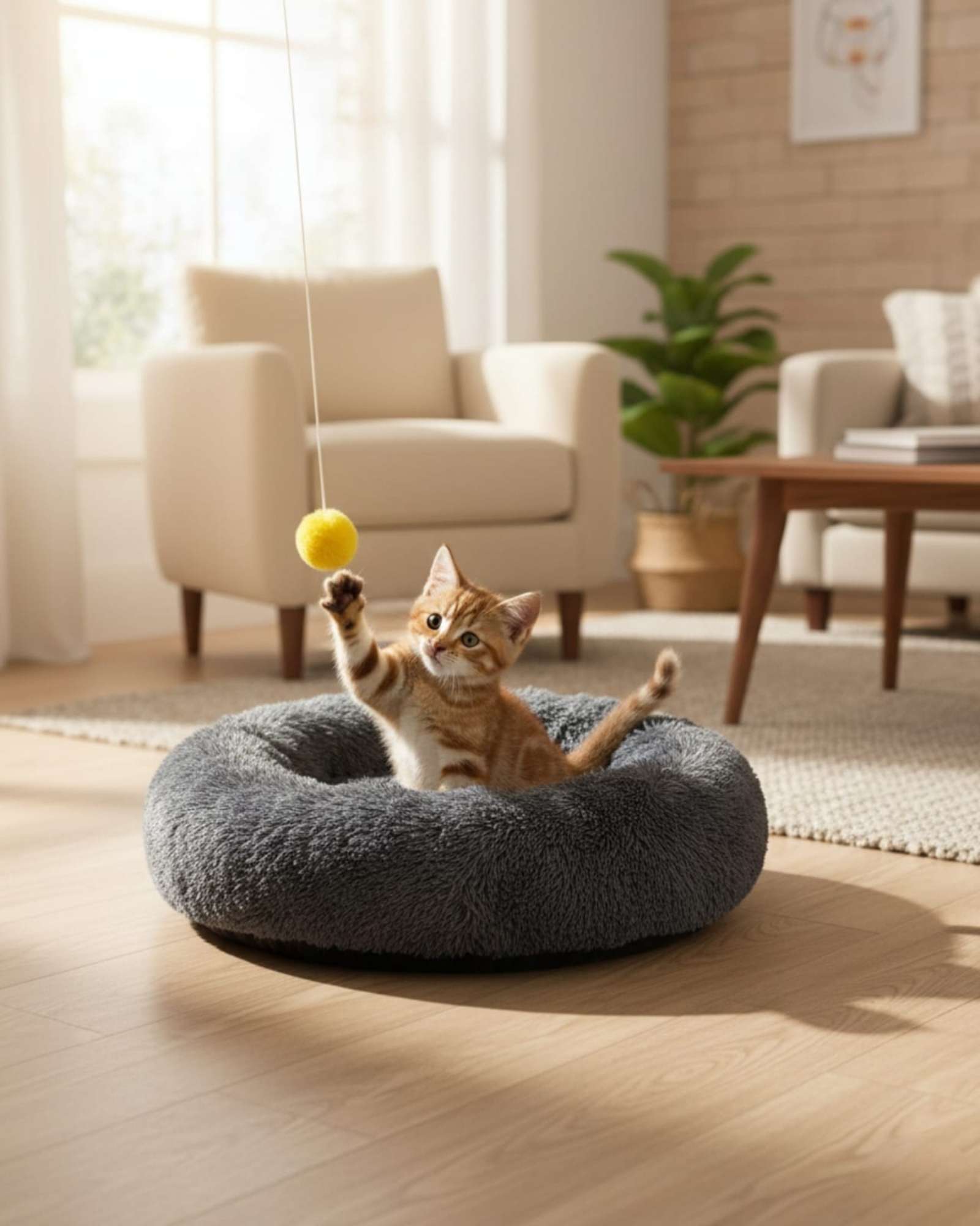 CAMA ACOLCHADA DE ALTA DENSIDAD PARA TUS MASCOTAS 60 CM - 1