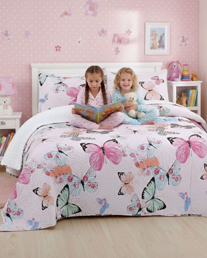 CUBRECAMA QUILT CON SHERPA 2 PLAZAS DISEÑO ELEGANTE 230X250CM - 1