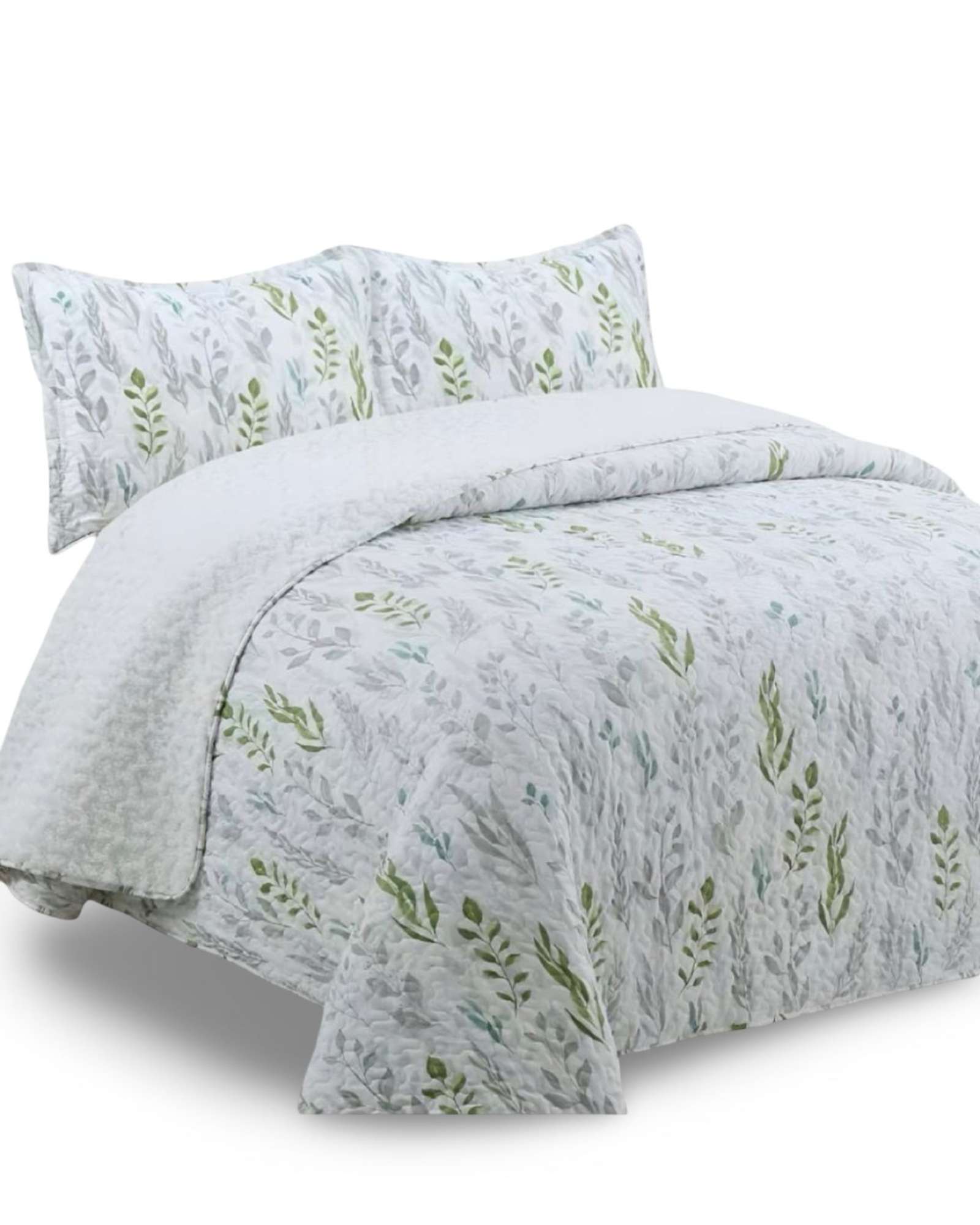 CUBRECAMA QUILT CON SHERPA PLAZA Y MEDIA DISEÑO ELEGANTE 180X230CM - 5