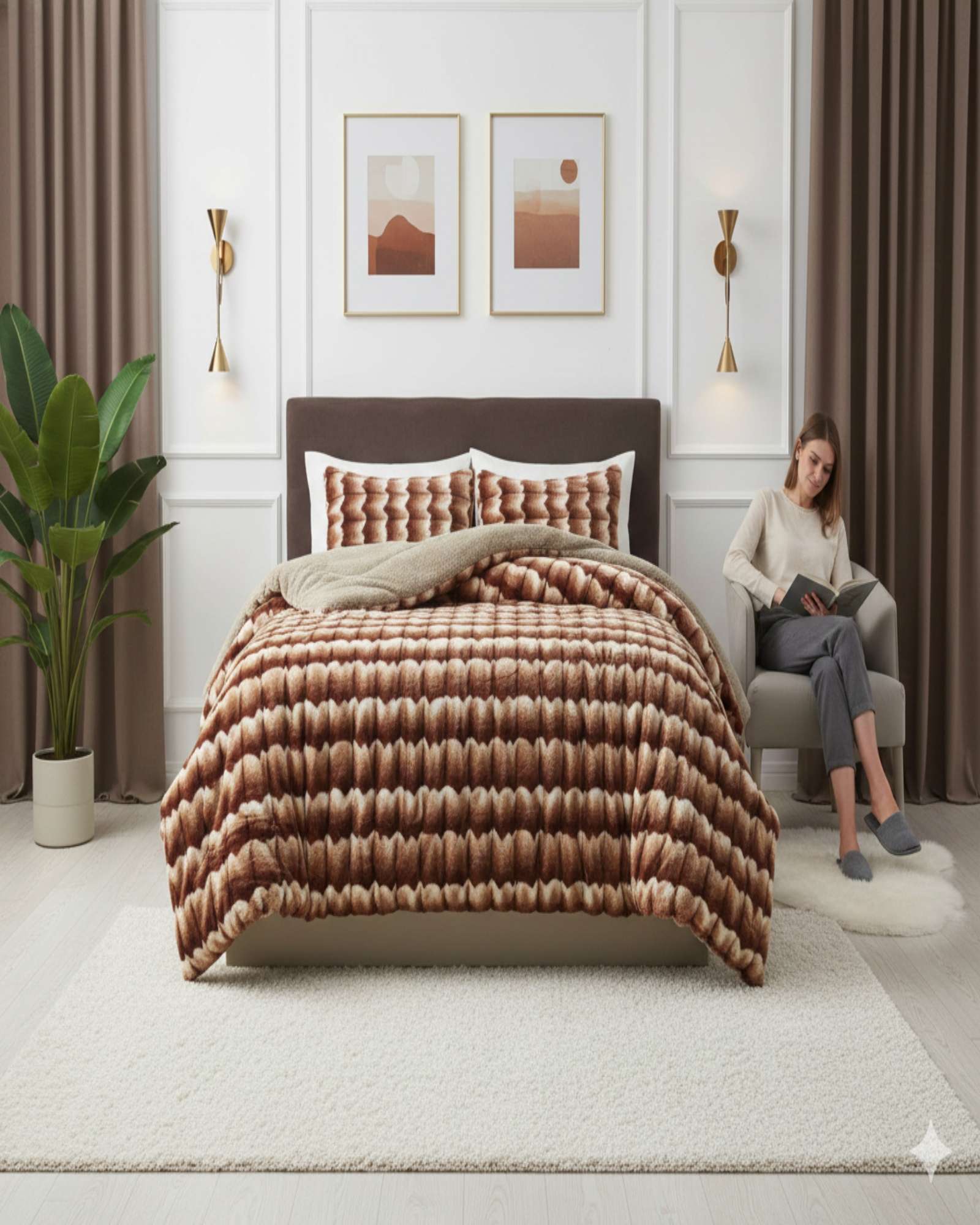 CUBRECAMA2 PLAZAS INVIERNO SOFT TOUCH PREMIUM CHIPORRO - 1